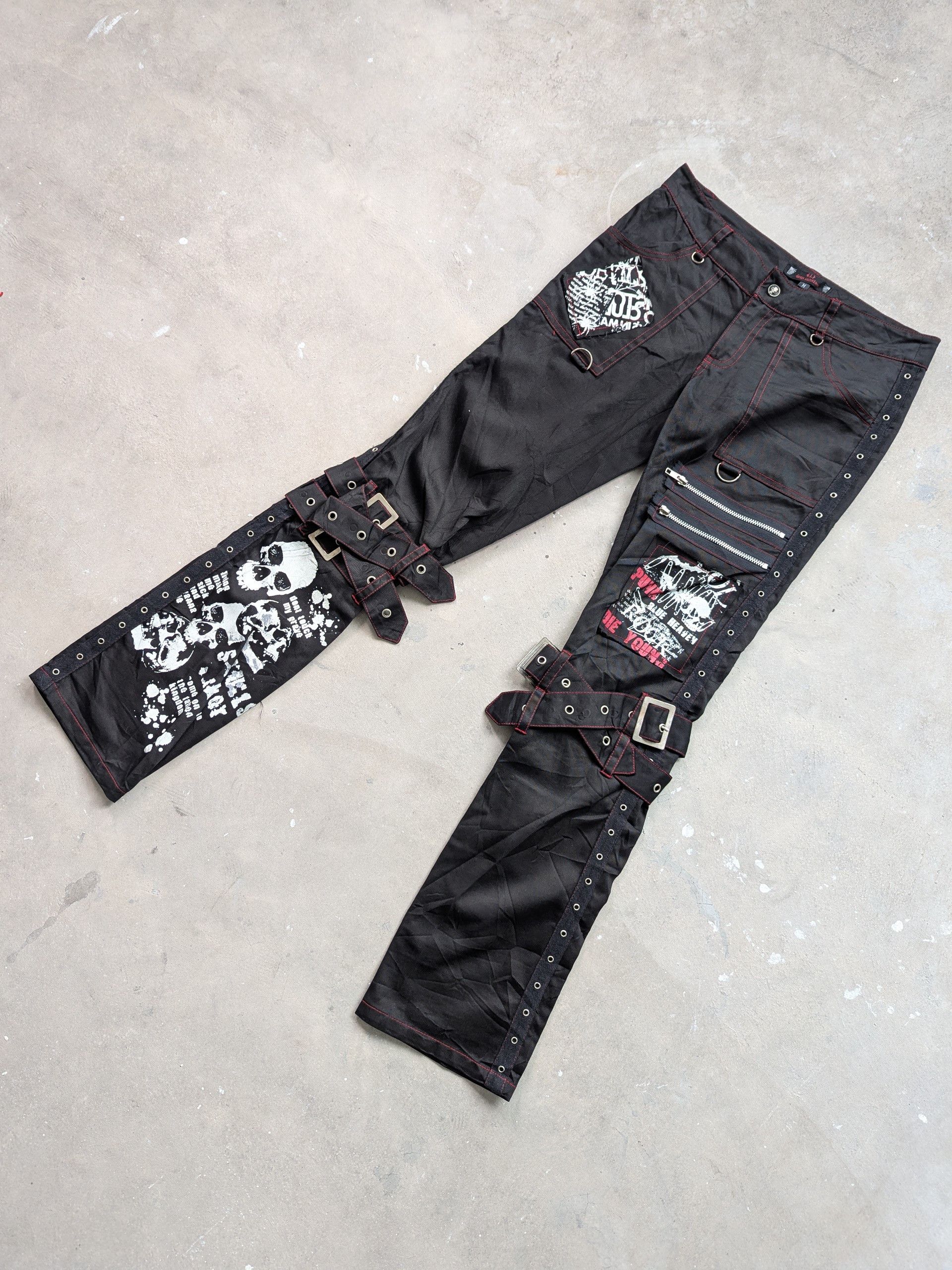 14th Addiction × Seditionaries Vintage Bondage Pants Gothic Lolita Punk LGB If Six Was nine Size 29" - 2 Thumbnail