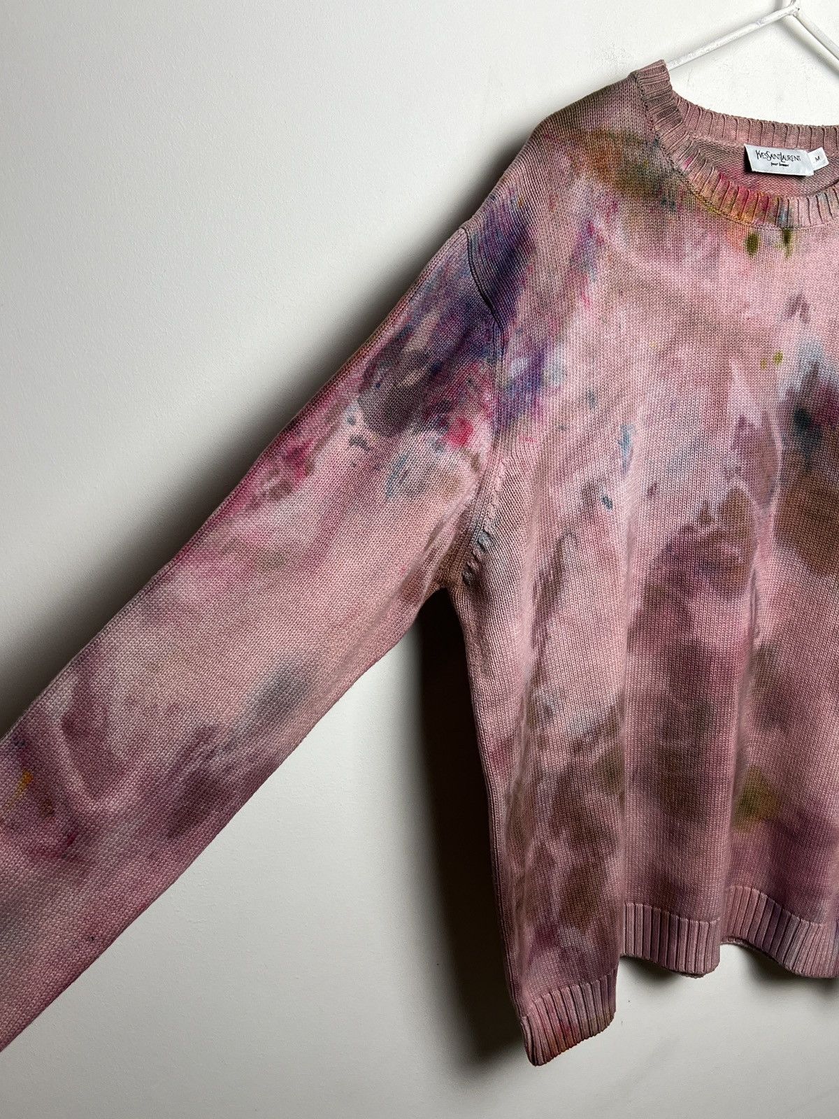 Yves Saint Laurent YSL y2k tie dye vintage sweater m-l Size US L / EU 52-54 / 3 - 8 Thumbnail