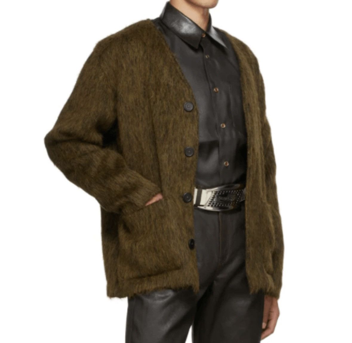 Our Legacy FW21 Grail Our Legacy wool alpaca brown cardigan sweater Size US M / EU 48-50 / 2 - 8 Thumbnail