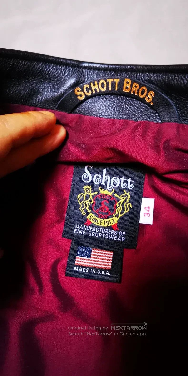 Schott Schott 641 Leather Jacket Size US S / EU 44-46 / 1 - 6 Thumbnail