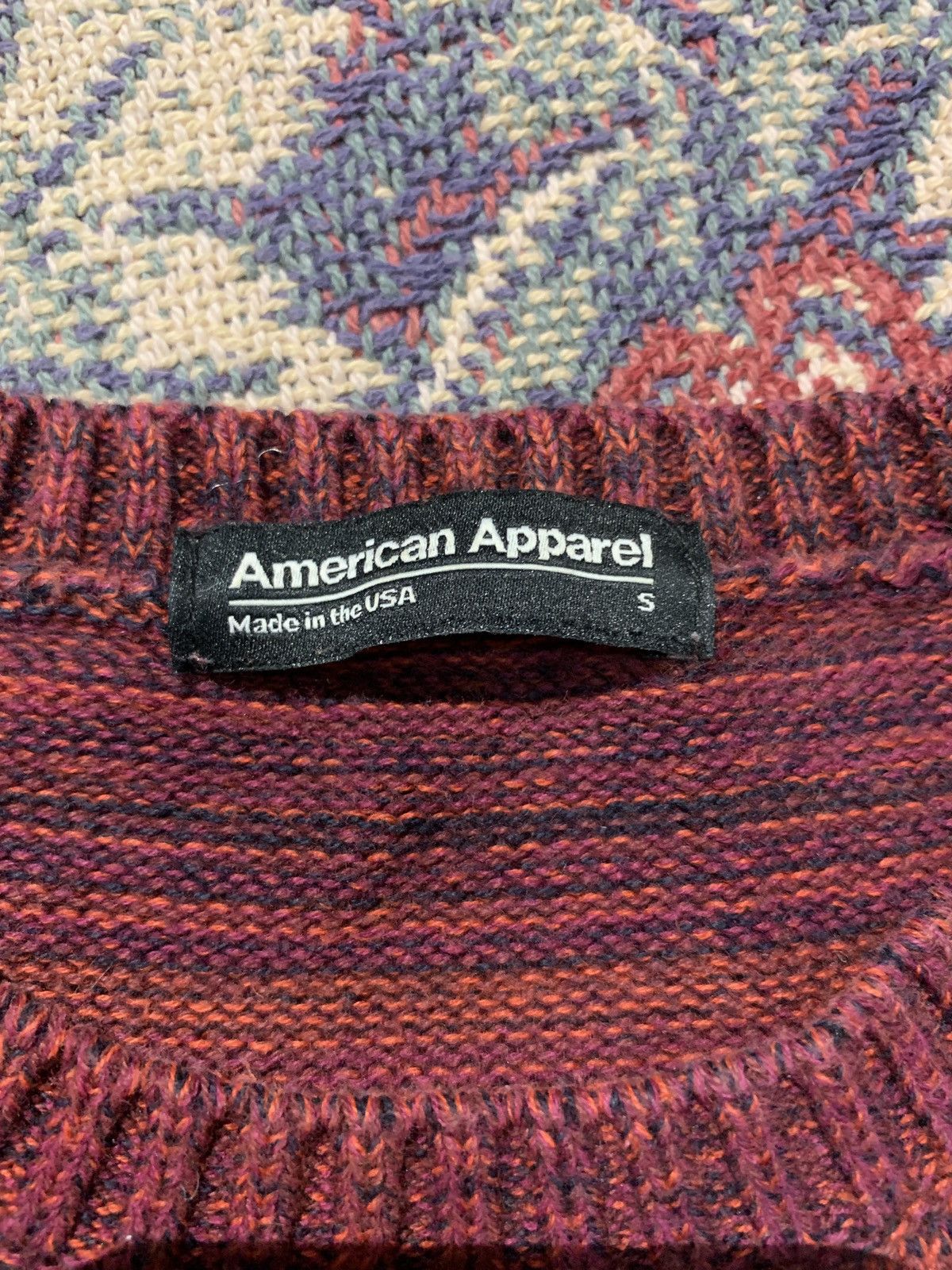 American Apparel American Apparel Basics Red Tide Striped Crewneck Sweater Size S / US 4 / IT 40 - 3 Thumbnail