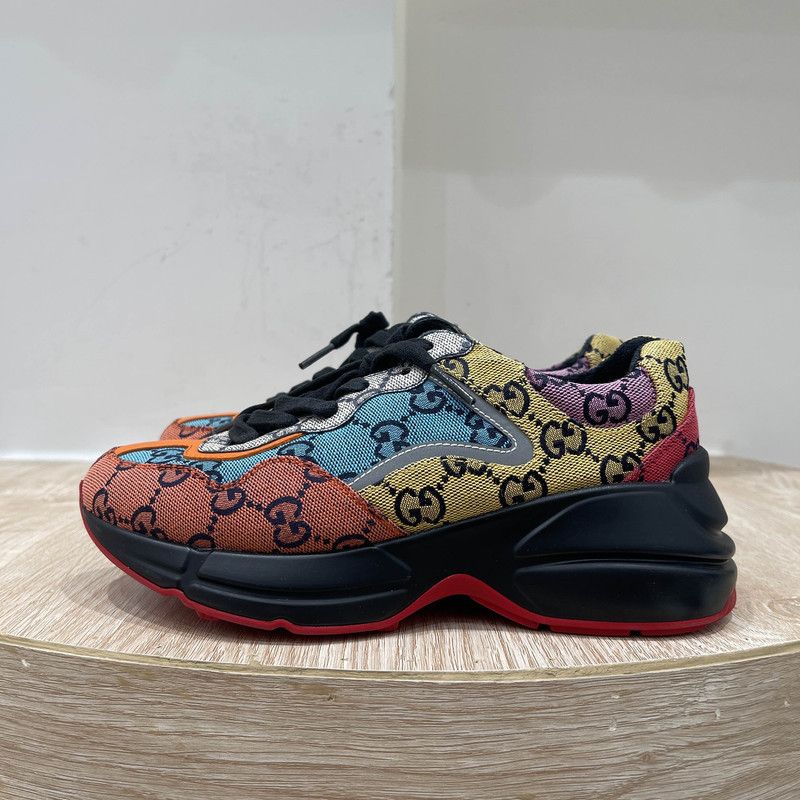 Gucci Gucci Rhyton Canvas Vintage Low-Top Sneakers 0079 Size US 5.5 / EU 38 - 1 Thumbnail