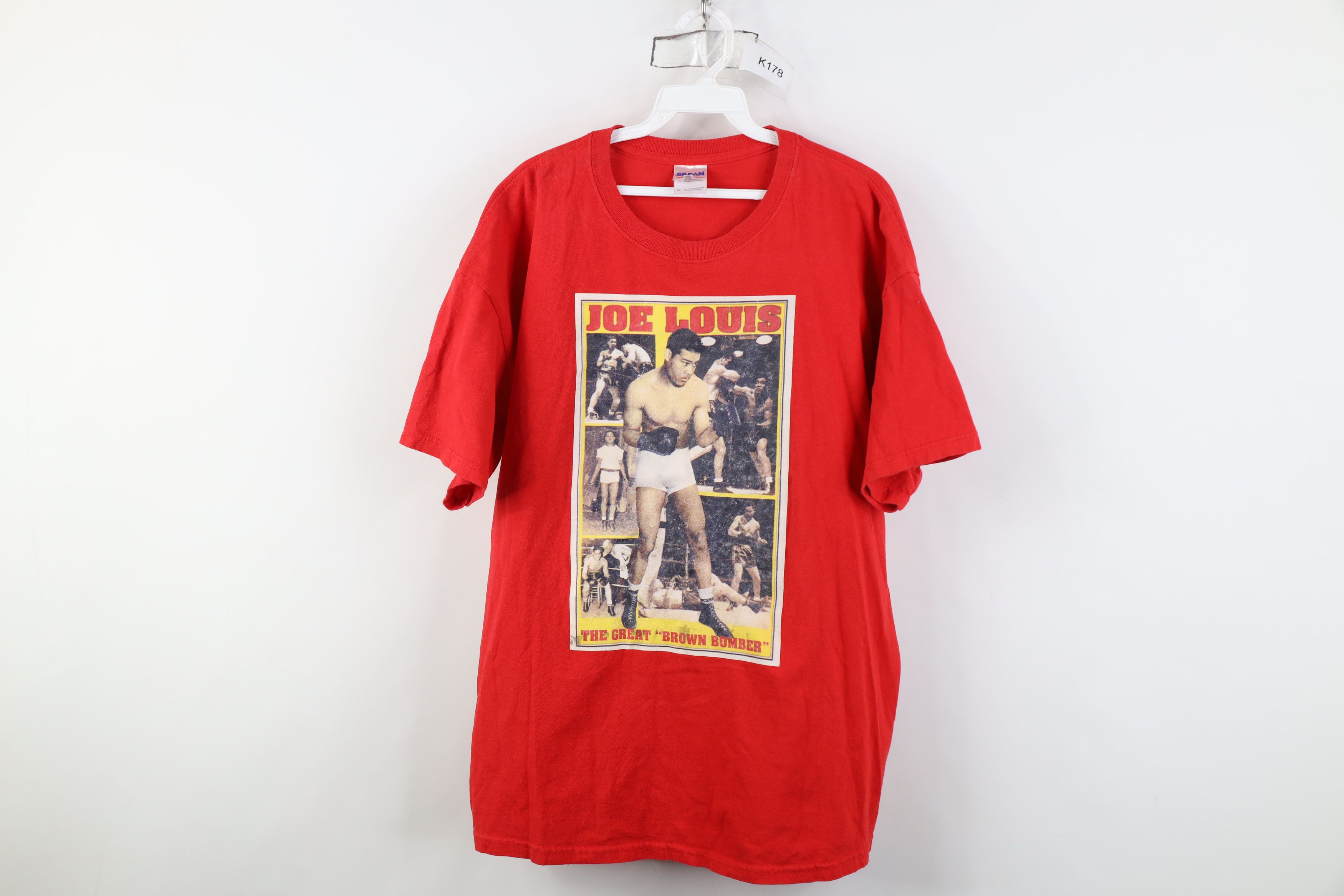 Vintage Vintage 90s Y2K Joe Louis The Great Brown Bomber T-Shirt Size US XXL / EU 58 / 5 - 1 Thumbnail