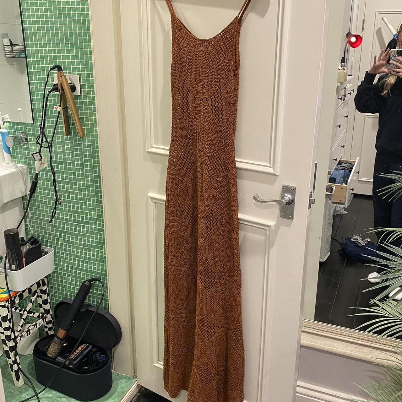 Mango Crochet brown maxi dress Size S / US 4 / IT 40 - 4 Thumbnail