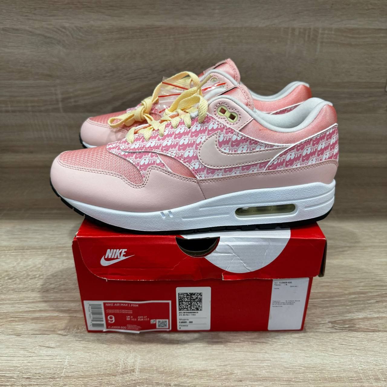 Nike × Strawberry NikeLab Air Max 1 PRM Lemonade ACG Patta Atmos Parra Size US 9 / EU 42 - 2 Thumbnail