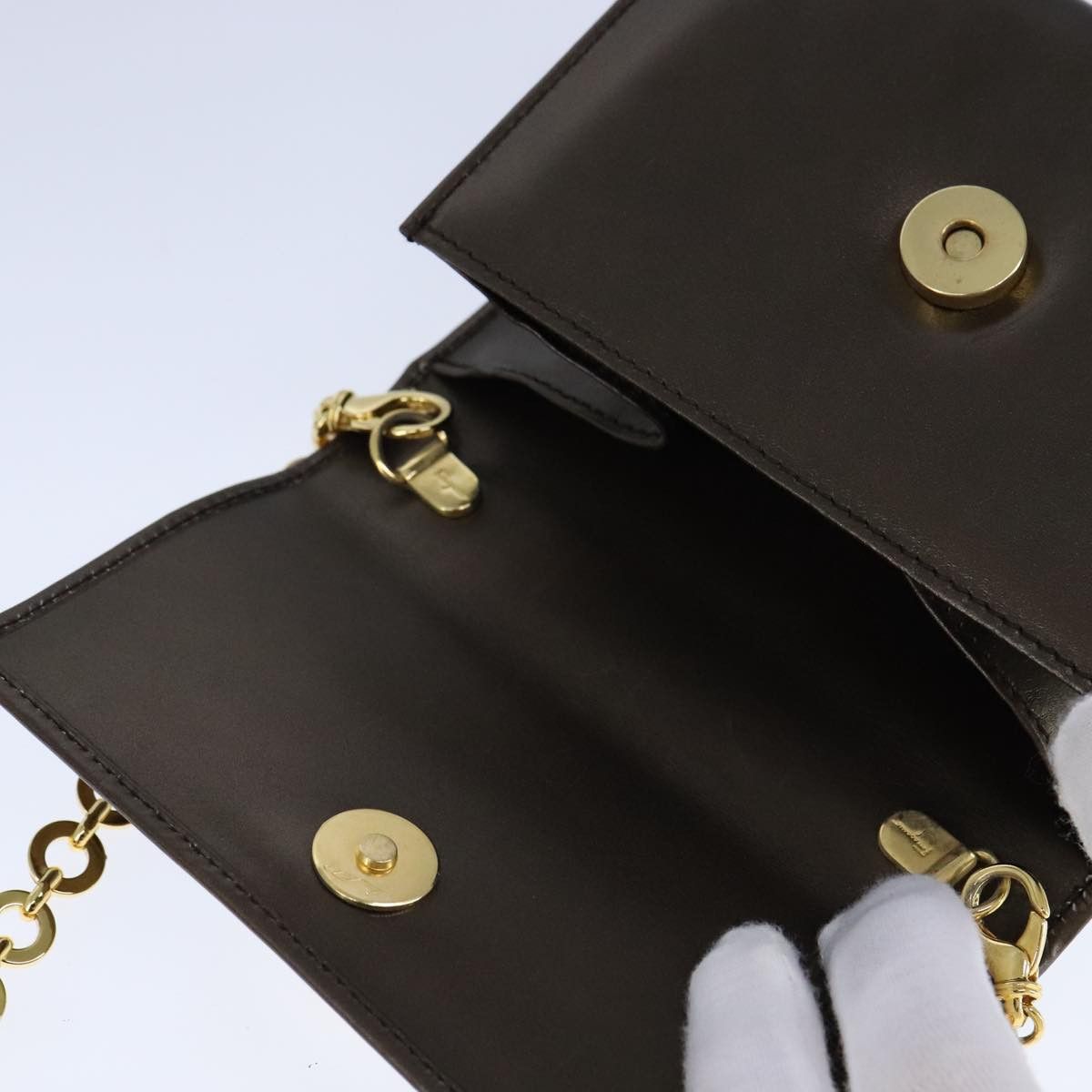 Salvatore Ferragamo Salvatore Ferragamo Vala Chain Shoulder Bag Leather Brown Size ONE SIZE - 9 Thumbnail