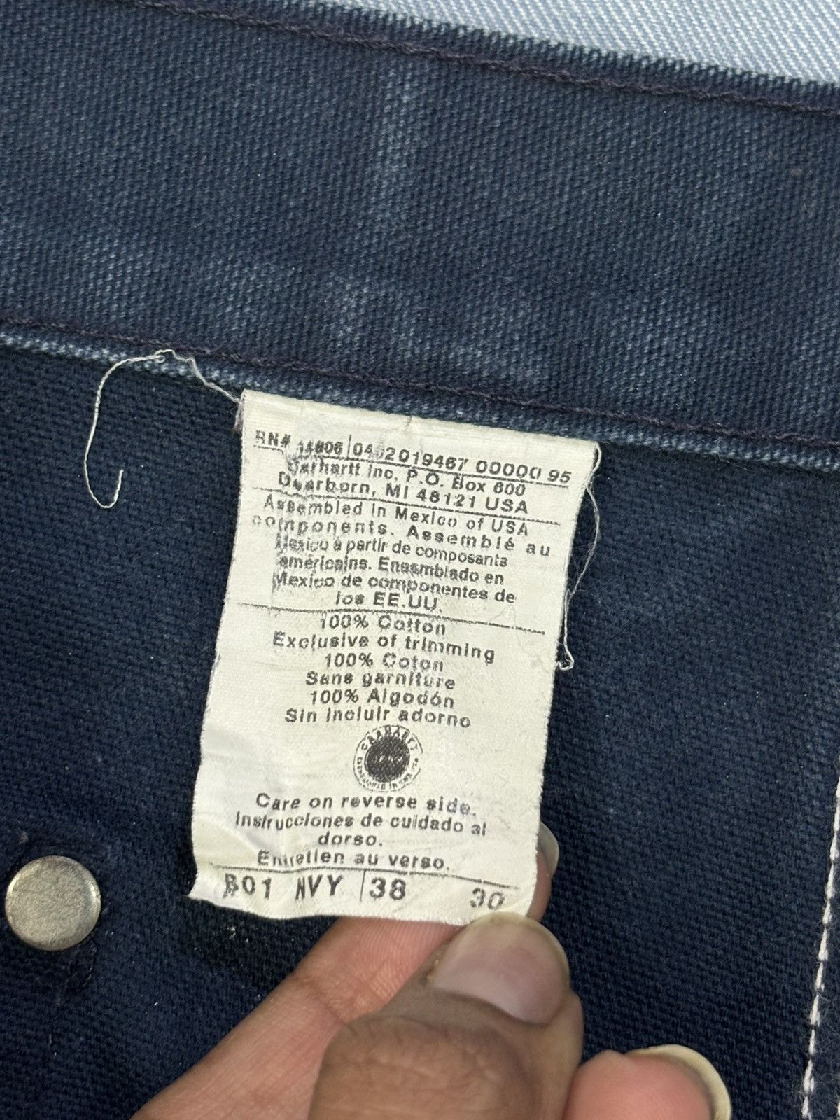 Carhartt Carhartt B01 NVY Double knee denim Size US 38 / EU 54 - 4 Thumbnail