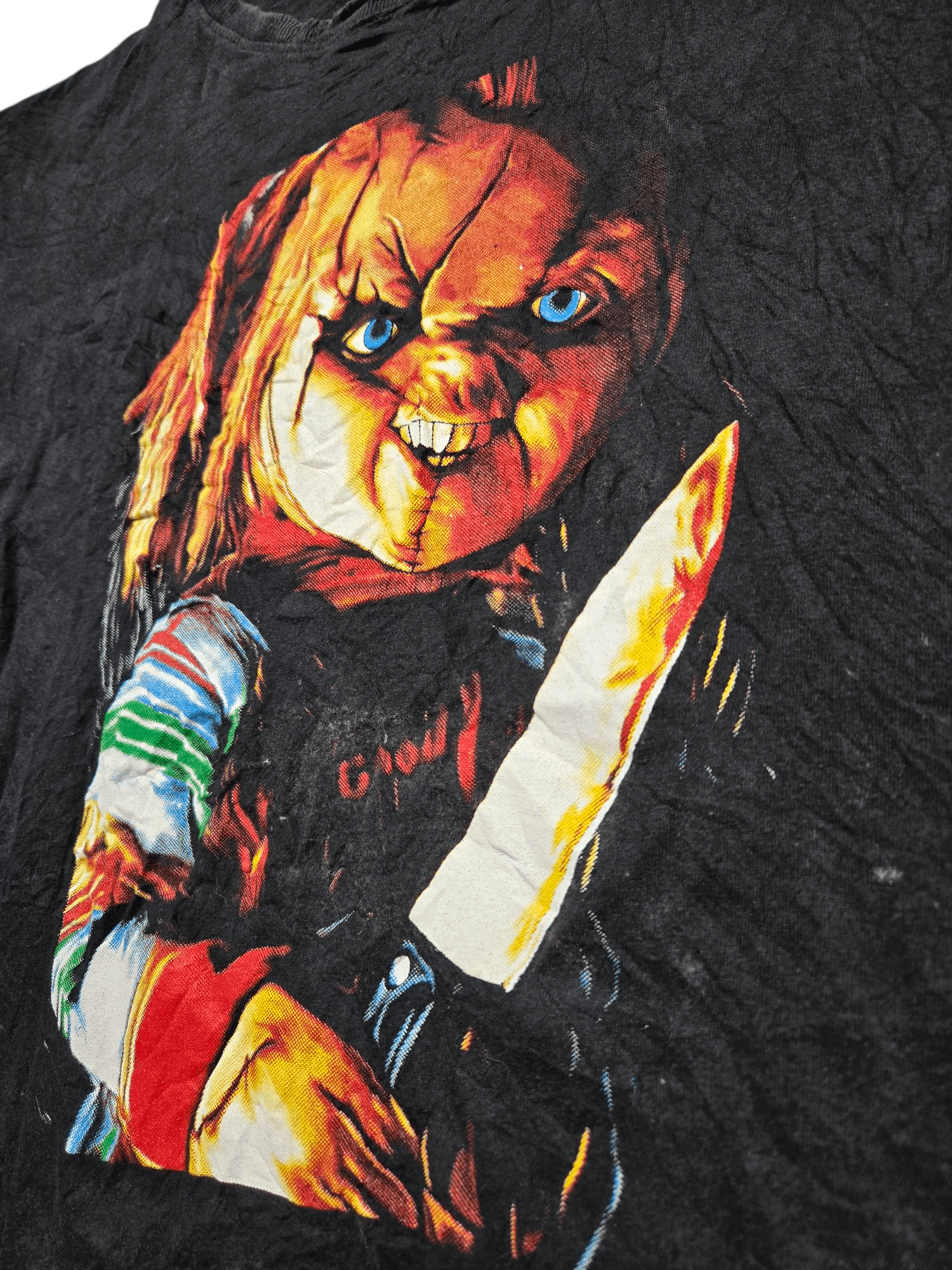 Vintage Vintage Faded 00s Y2K Chucky Horror Cult Classic Shirt Size US L / EU 52-54 / 3 - 3 Thumbnail