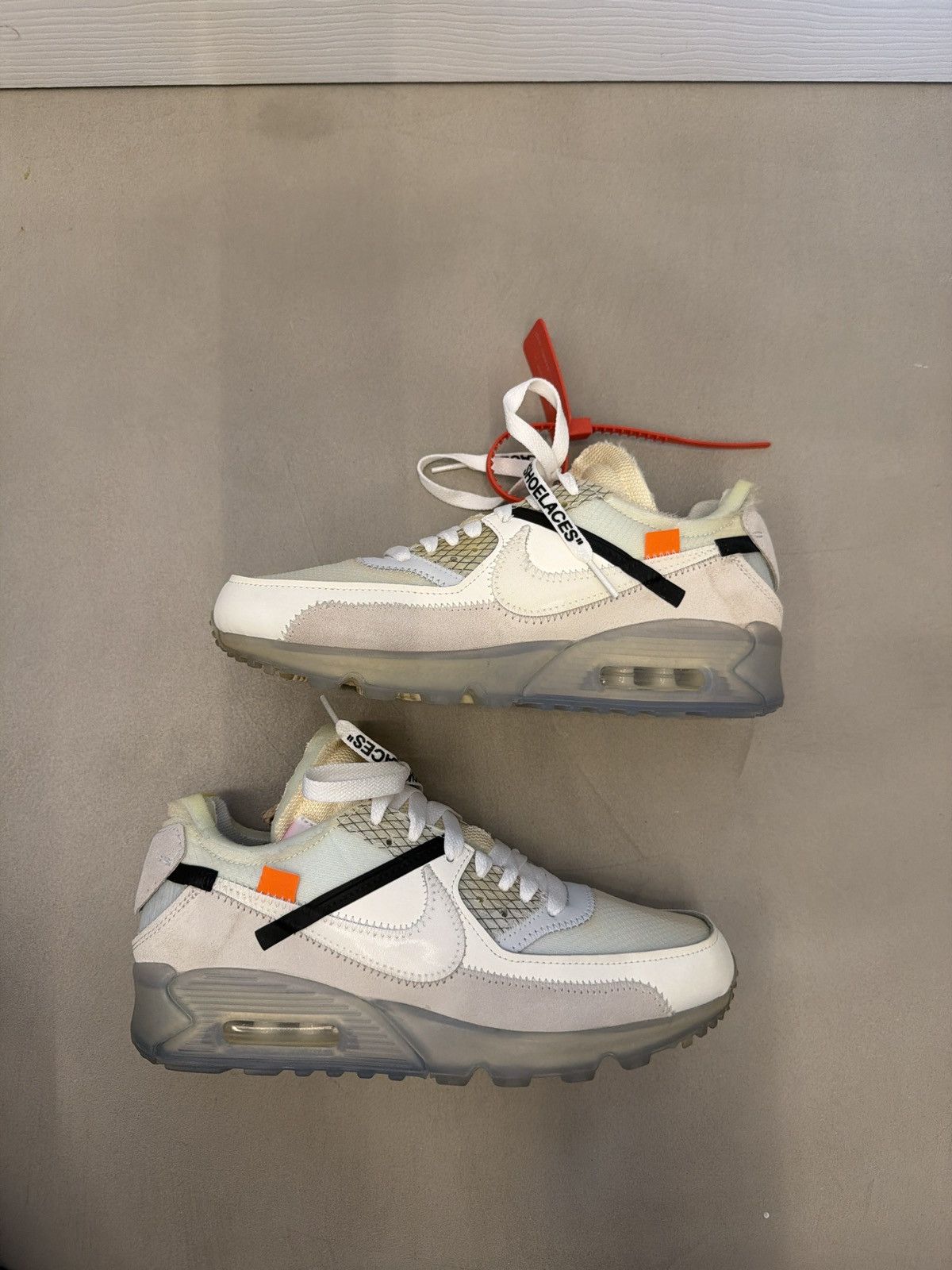 Nike × Off-White Nike x OffWhite “The Ten” Air Max 90 Size US 6.5 / EU 39-40 - 4 Thumbnail