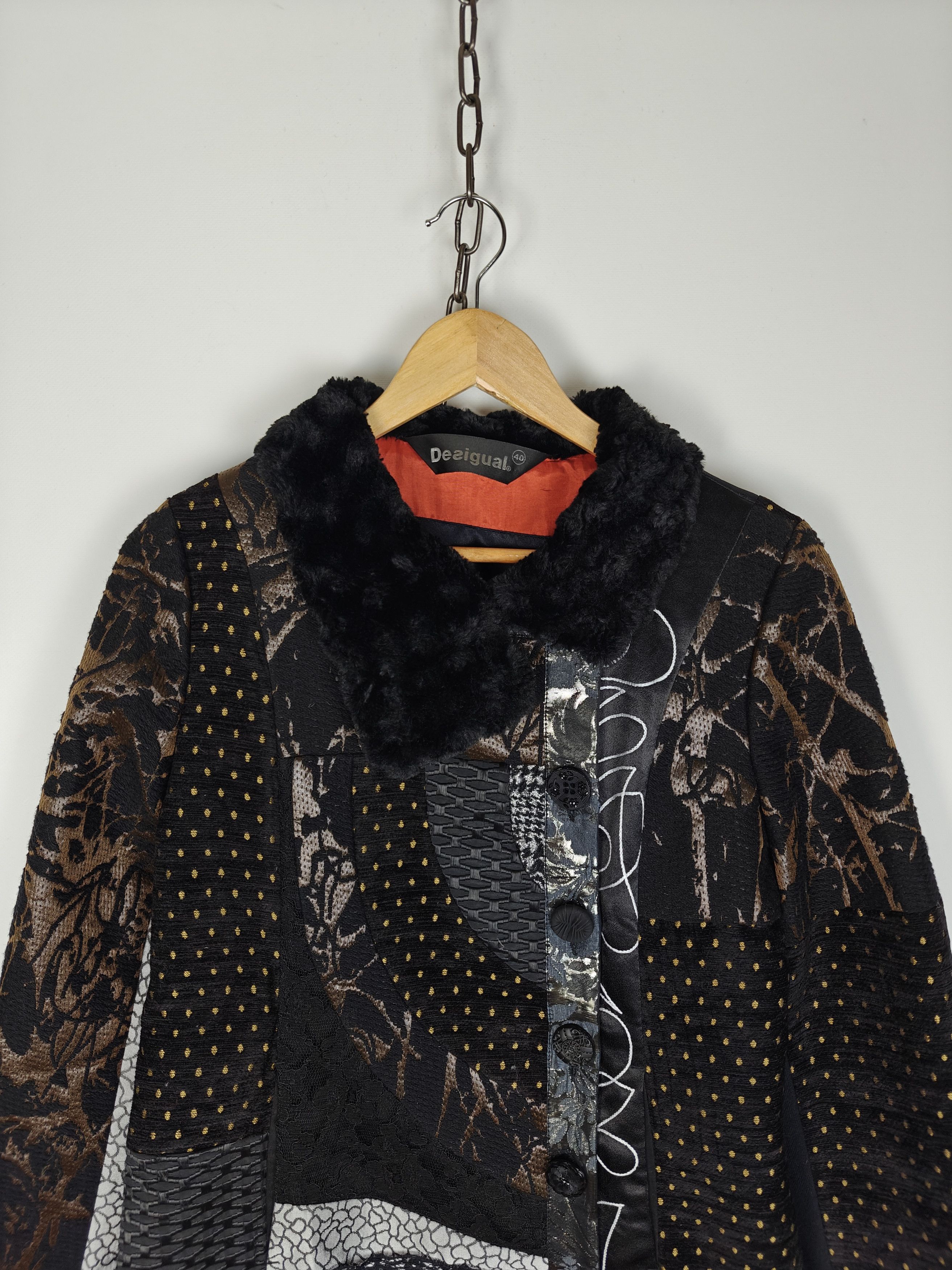 Desigual Desigual Coat Jacket Multicolor Eyes Design size 40 Size M / US 6-8 / IT 42-44 - 3 Thumbnail