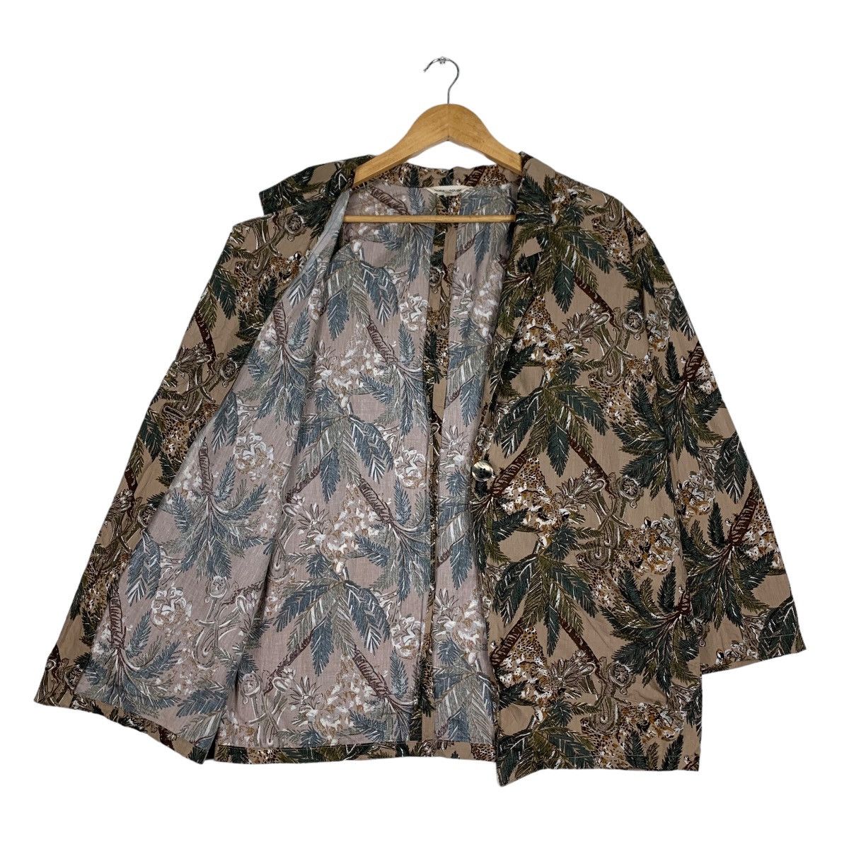 Vintage RUBAN ROUGE Motif Tree Design Casual Jacket #1016-C46 Size L / US 10 / IT 46 - 9 Thumbnail