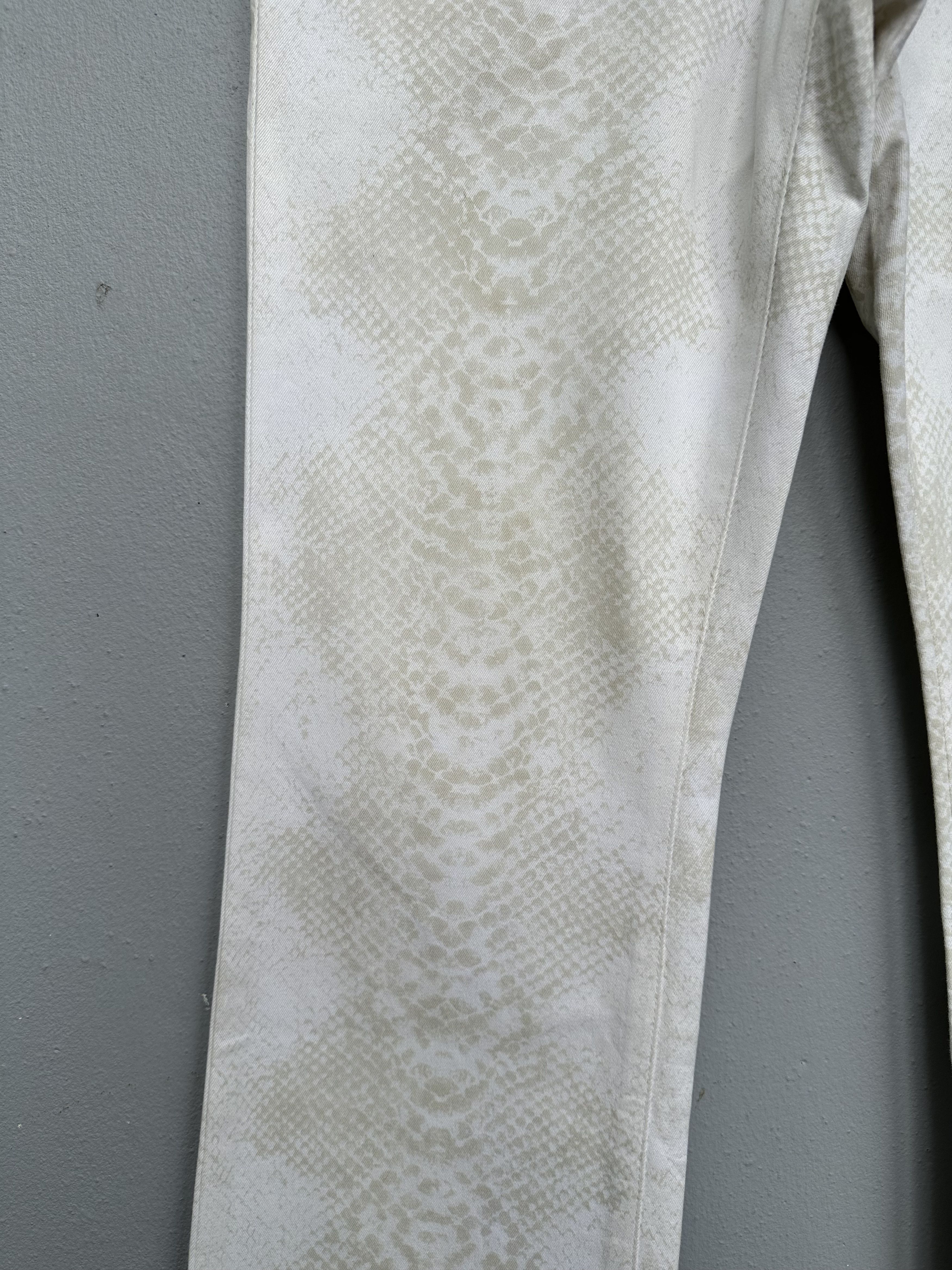 Hysteric Glamour Japanese Brand Schlussel White Scale Flare Denim Pant Size US 32 / EU 48 - 8 Thumbnail