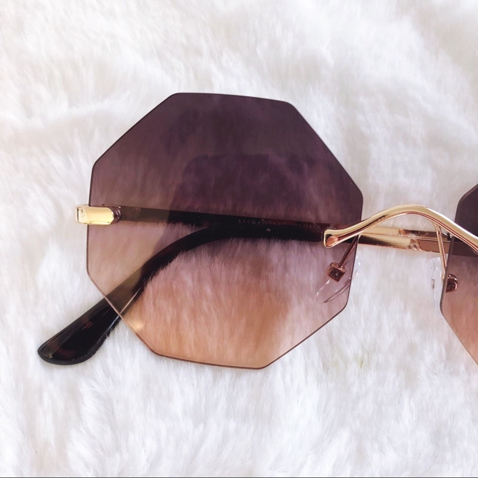 Other Alaiya Purple Octogonal Ombre Sunglasses Size ONE SIZE - 2 Thumbnail