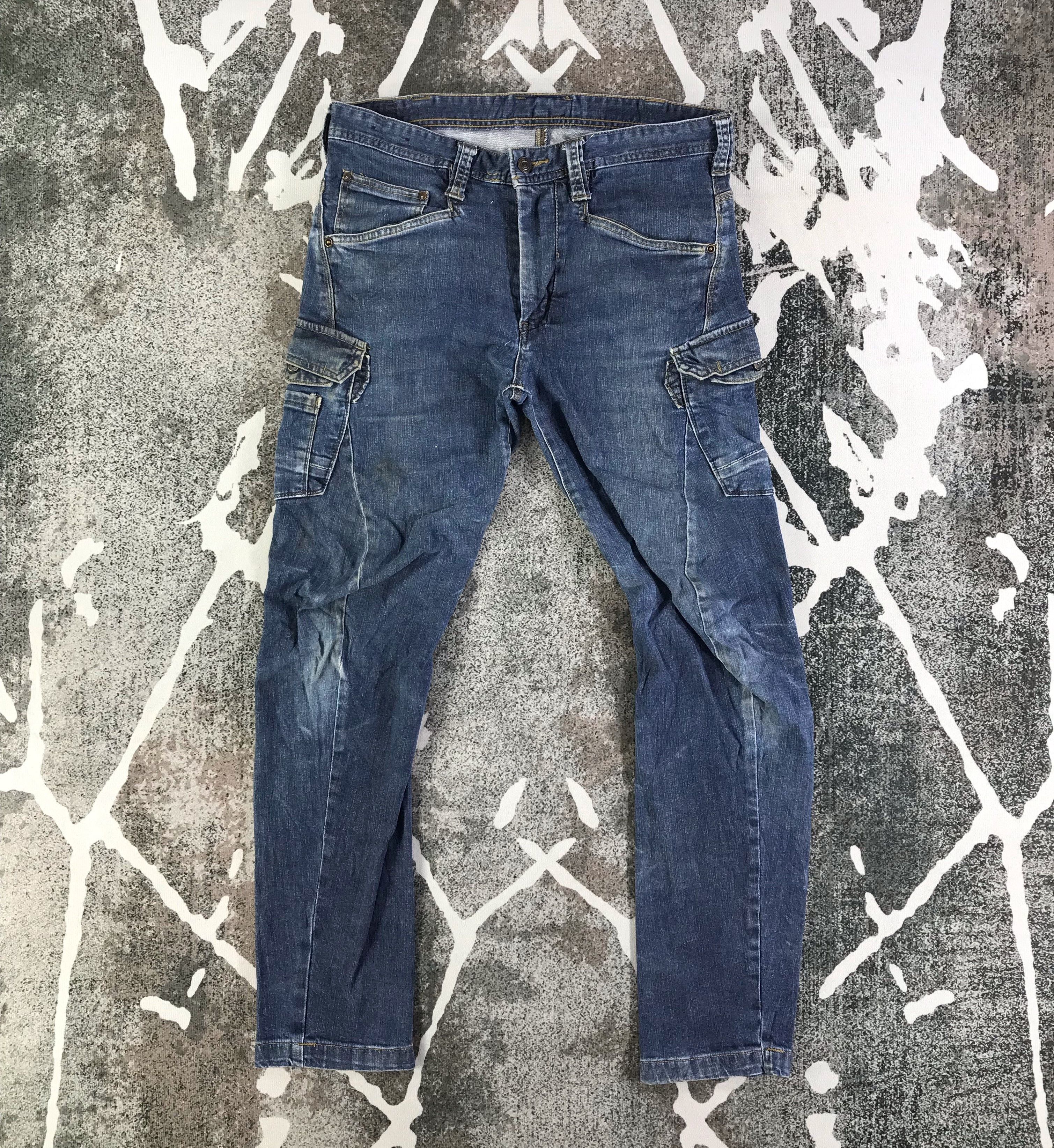 Japanese Brand Even River Multi Pocket Cargo Jeans KJ2085 Size US 34 / EU 50 - 1 Thumbnail