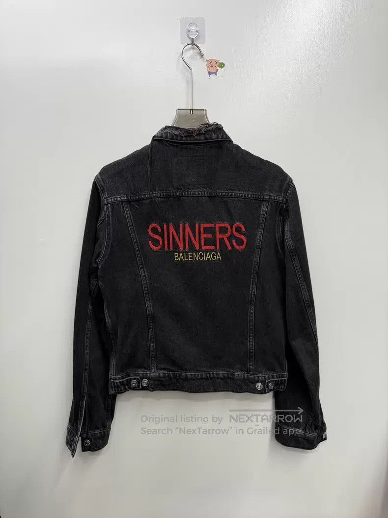 Balenciaga Balenciaga Sinner Destroyed Distressed Denim Jacket Size US S / EU 44-46 / 1 - 4 Thumbnail