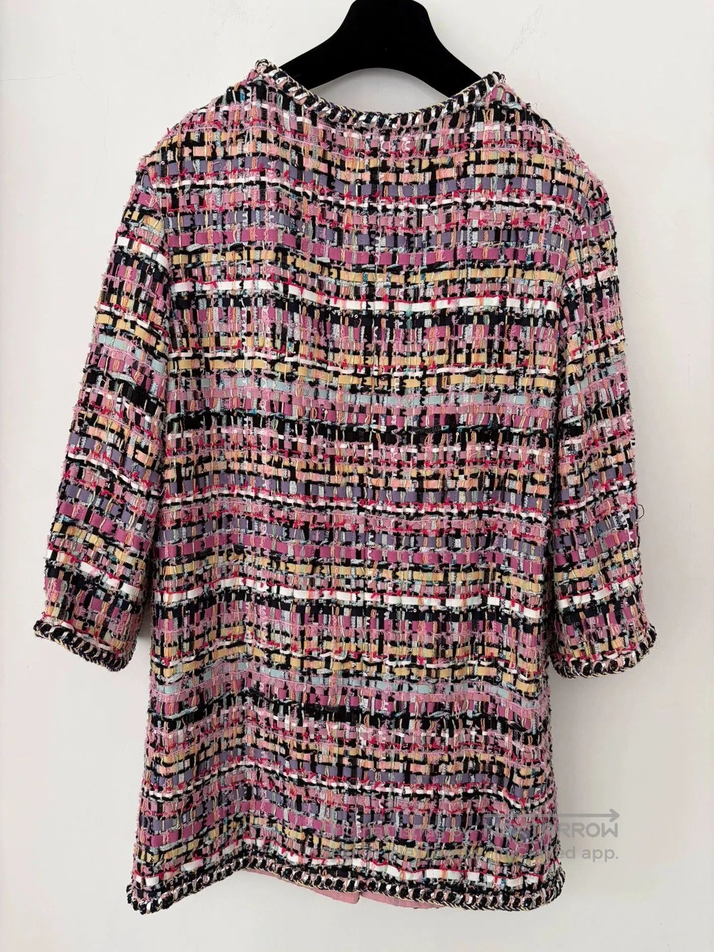 Chanel Chanel Pink Mixed Knit Mid-Length Coat. Size US S / EU 44-46 / 1 - 2 Thumbnail