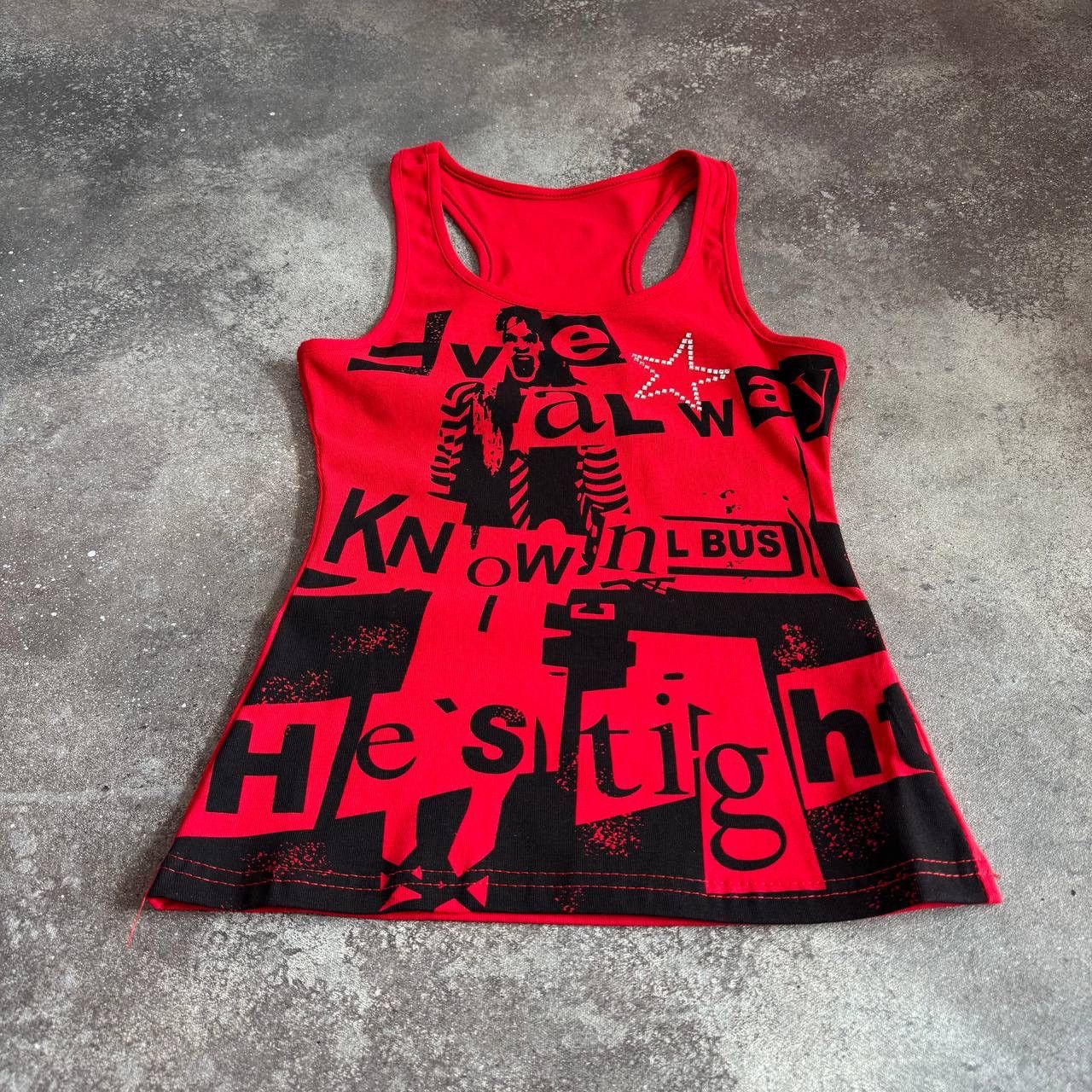 20471120 Opium Punk Goth Y2K Grunge Vintage Tank Top Size S / US 4 / IT 40 - 9 Thumbnail