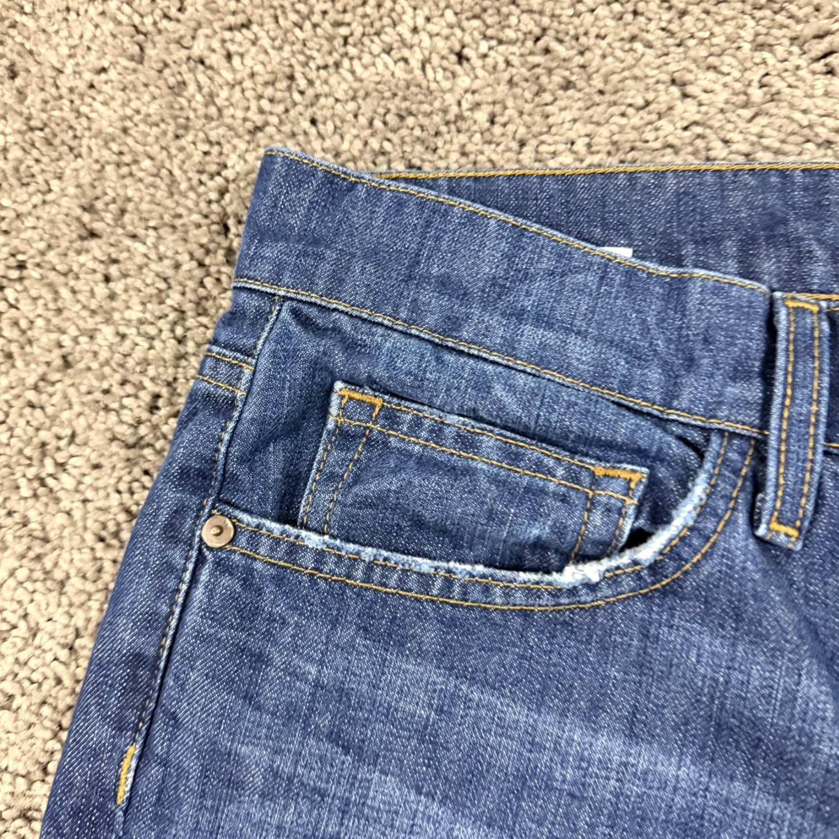 Vintage Joe's Jeans Jeans Mens 32 Straight Leg Mid Rise Dark Wash 100% Cotton Denim Blue The Rebel Size US 32 / EU 48 - 3 Thumbnail