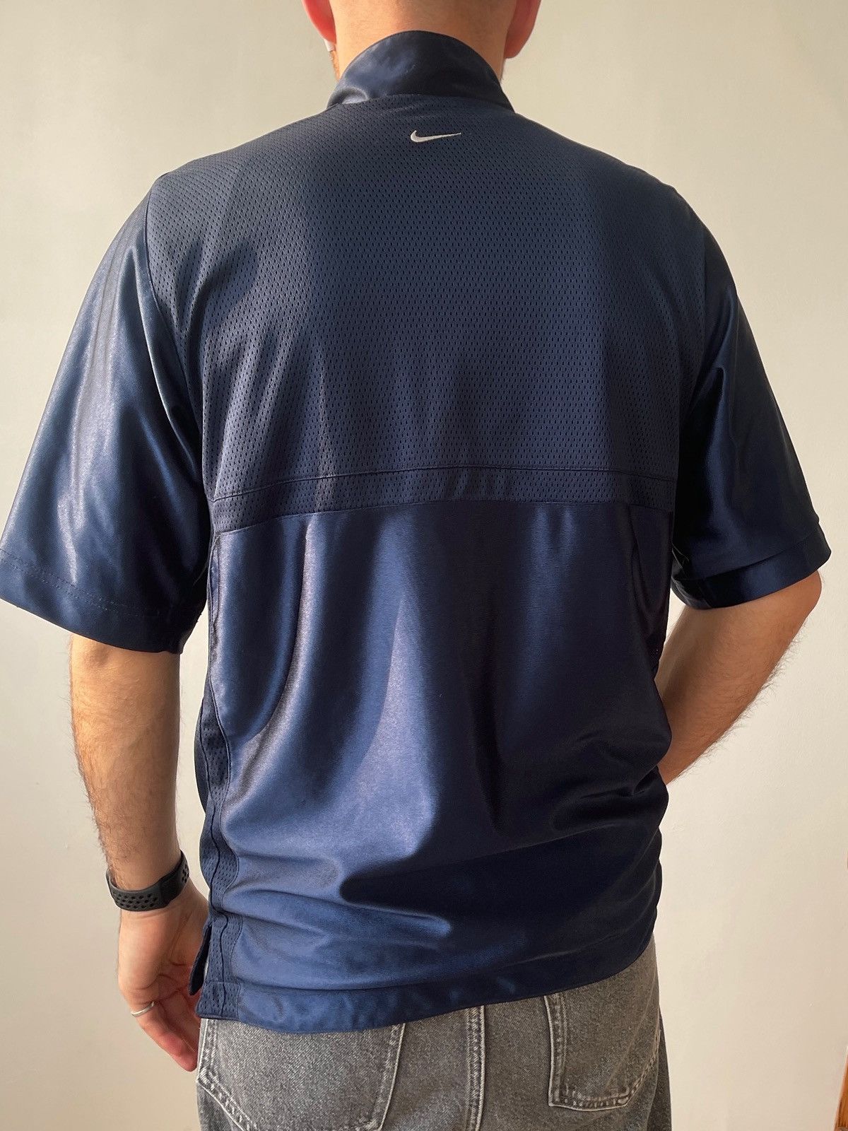 Nike Vintage Nike Shirt Mens Blue Warm Up Basketball Jersey M Size US M / EU 48-50 / 2 - 2 Thumbnail