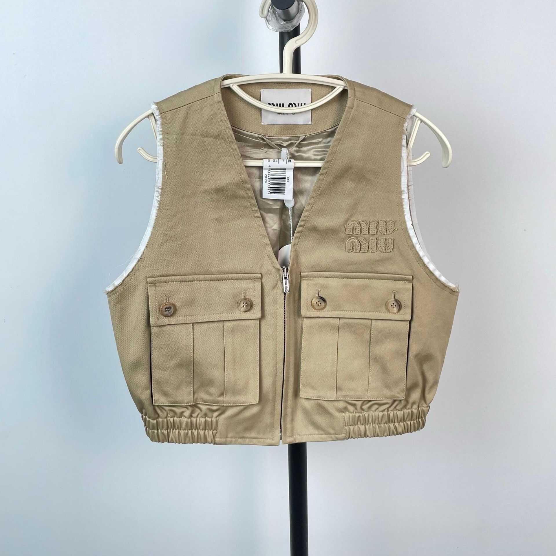 Miu Miu Miu Miu Khaki Utility Vest Size S / US 4 / IT 40 - 1 Thumbnail