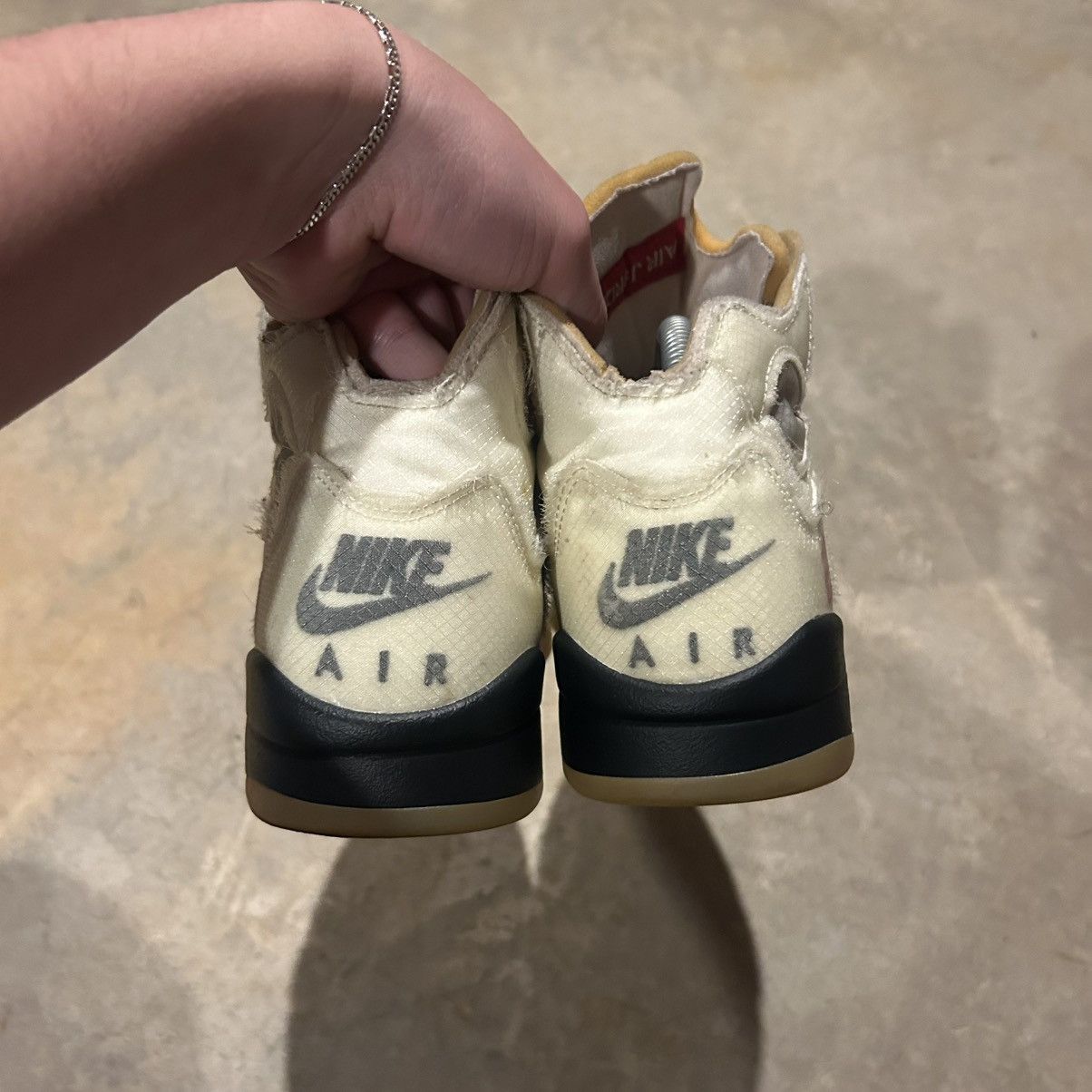 Jordan Brand × Nike × Off-White Air Jordan 5 Retro Off-White Sail 2020 US 7.5 Size US 7.5 / EU 40-41 - 6 Thumbnail