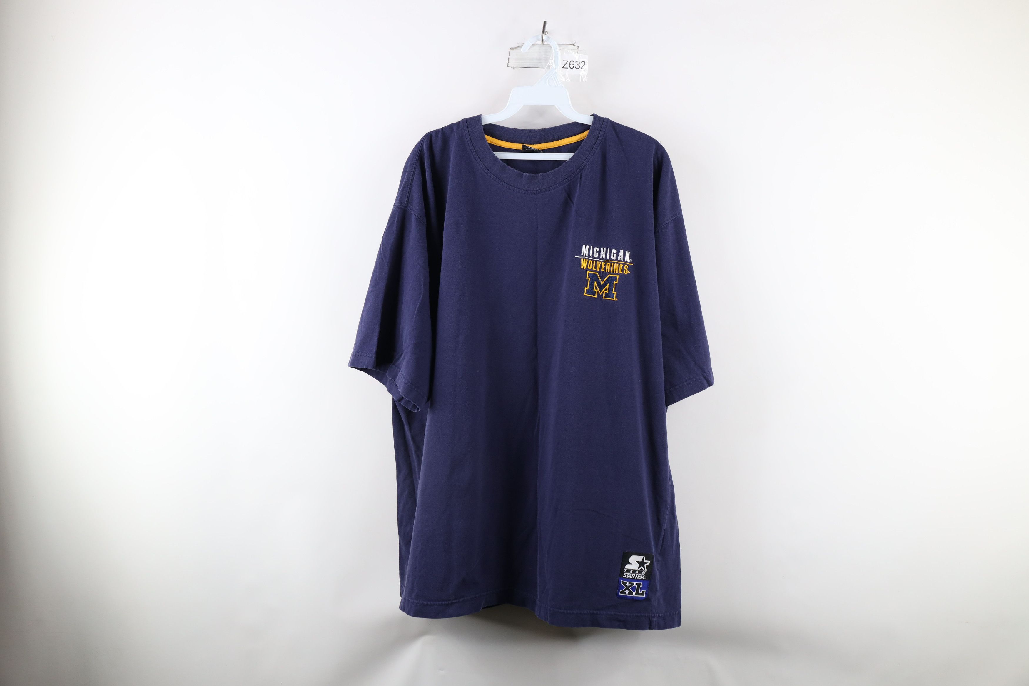 Starter × Vintage Vintage 90s Starter Out University of Michigan T-Shirt Blue Size US XL / EU 56 / 4 - 1 Thumbnail