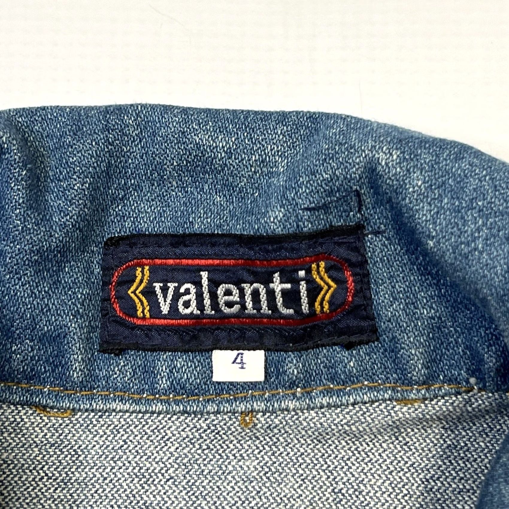 Valentino VINTAGE Valenti Denim Jacket Jacket Women's XS Blue Pockets Logo Zipper Casual Workwear Streetwear 90s Tall? Size XS / US 0-2 / IT 36-38 - 6 Thumbnail