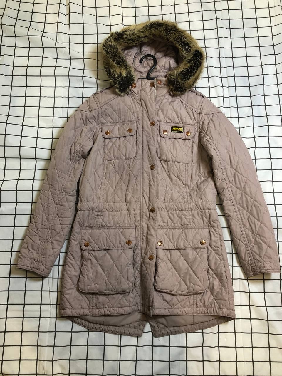Barbour BARBOUR Womens International Latte Enduro Quilt Jacket Size M / US 6-8 / IT 42-44 - 1 Thumbnail