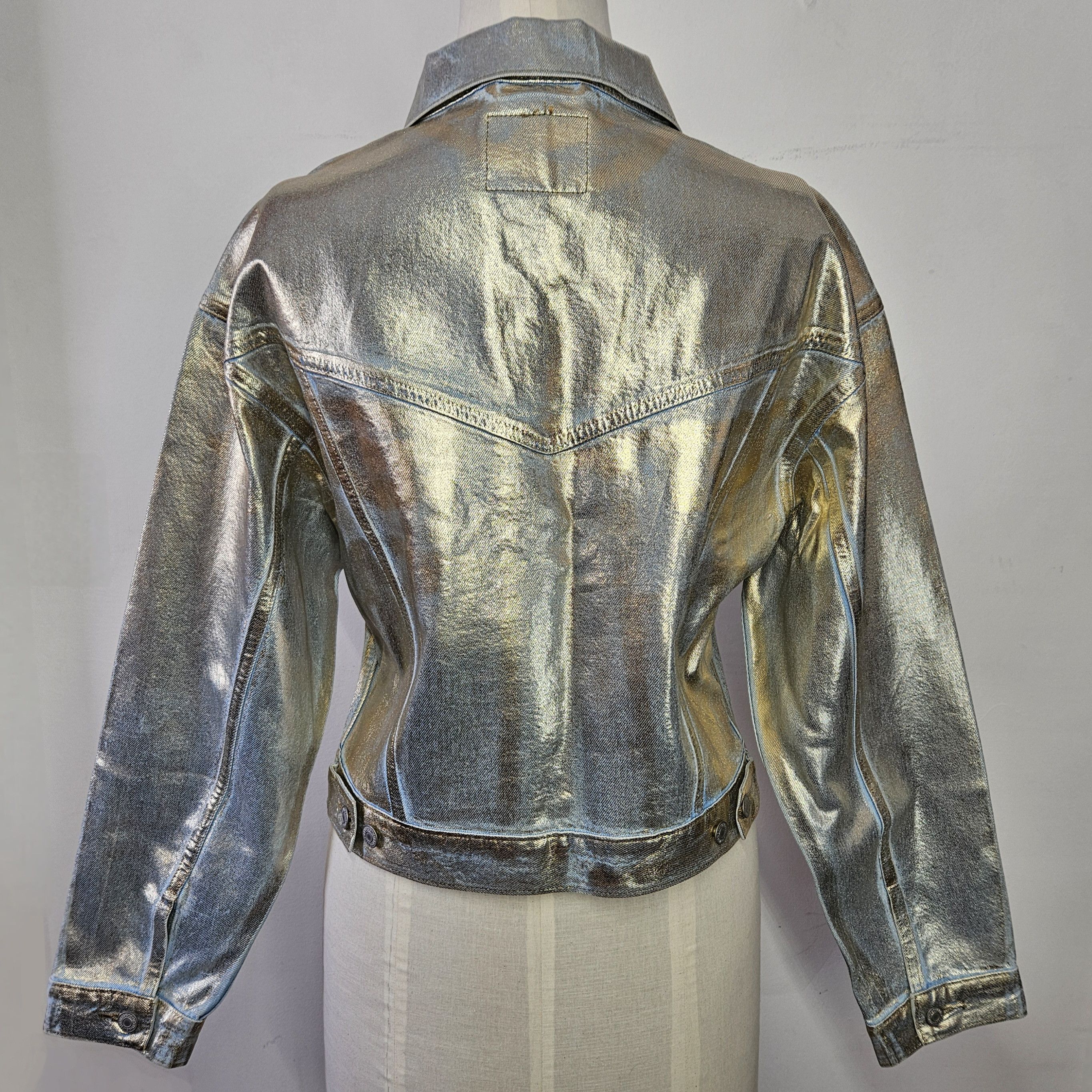 Levi's Levis Size L NEW Jean Jacket Premium Gold Painted Denim Size L / US 10 / IT 46 - 5 Thumbnail