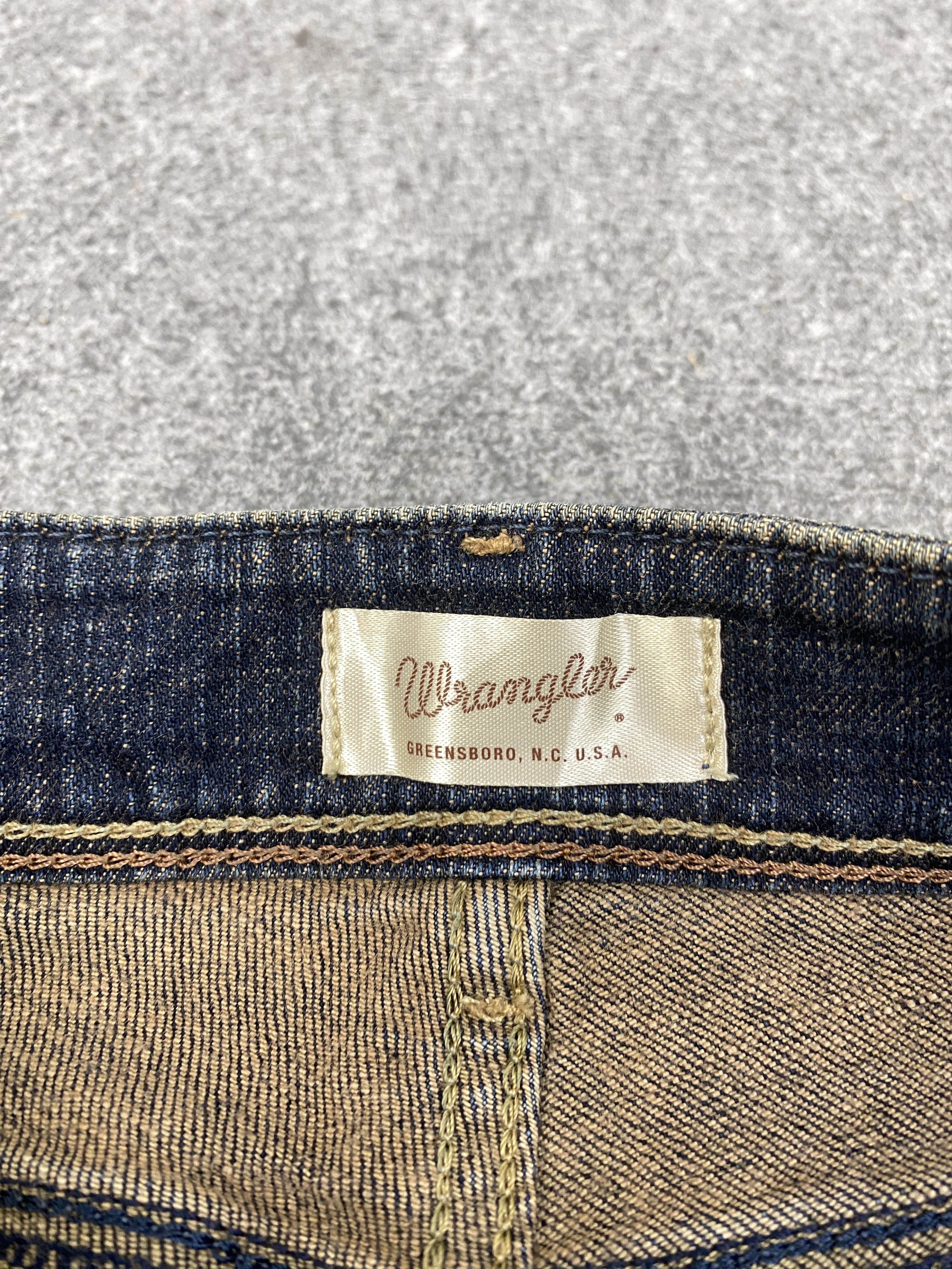 Wrangler Vintage Wrangler Blue Black Bootcut Denim DP2845 Size US 31 - 5 Thumbnail