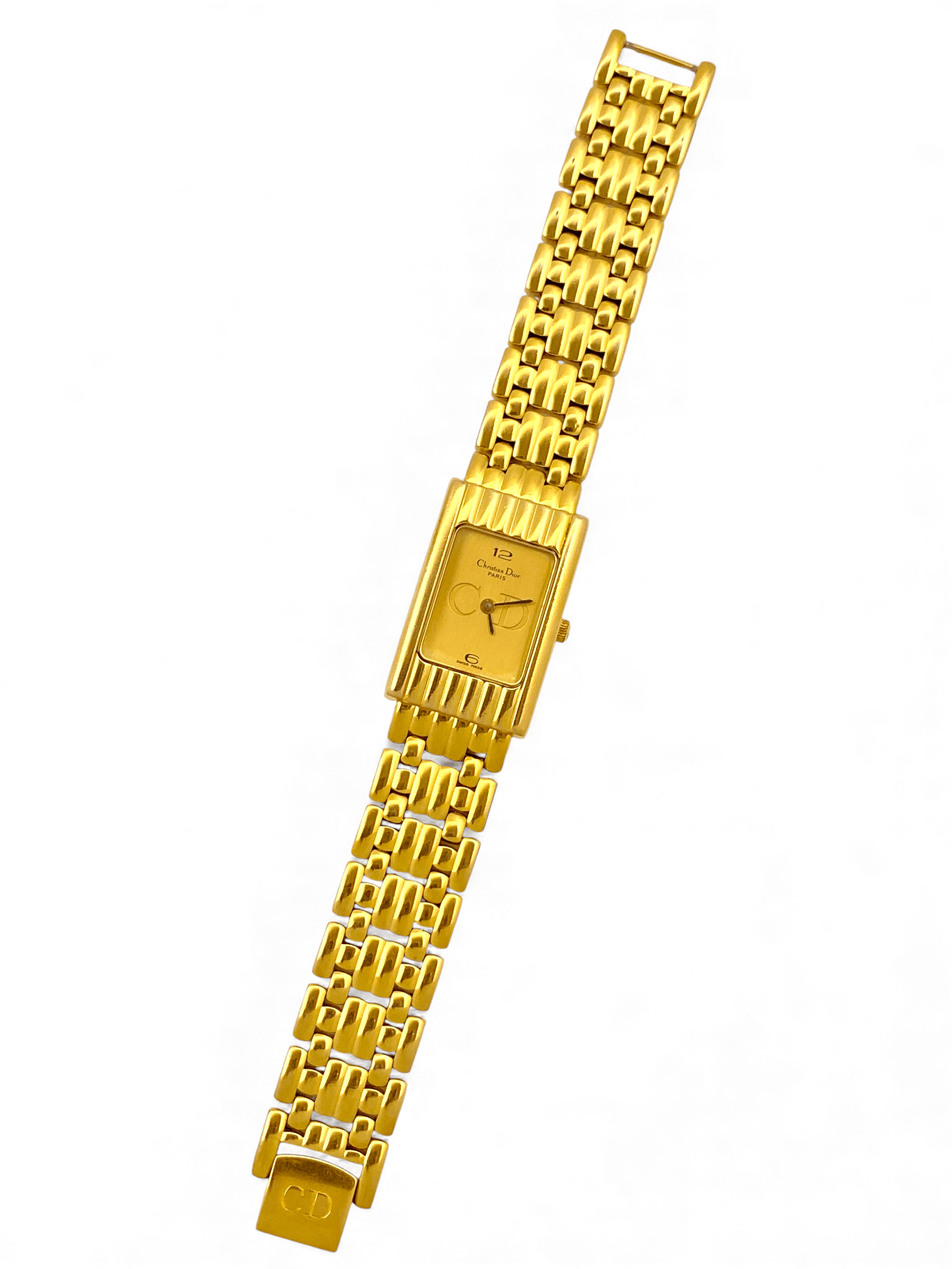 Dior Dior Gold Plated Tank Classic Dress Wrist Watch Vintage Size ONE SIZE - 1 Thumbnail