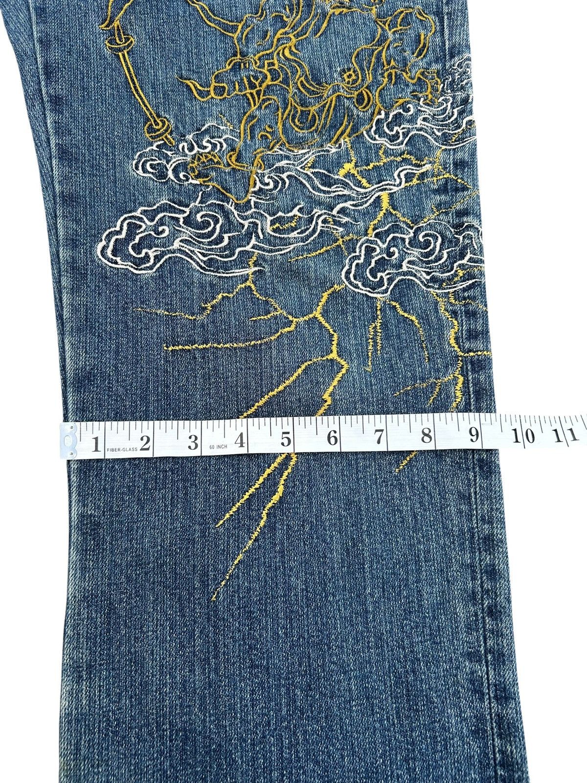 Kapital Karakuri Tamashii Inspired Japanese Distressed Denim Jeans Size US 34 / EU 50 - 21 Thumbnail