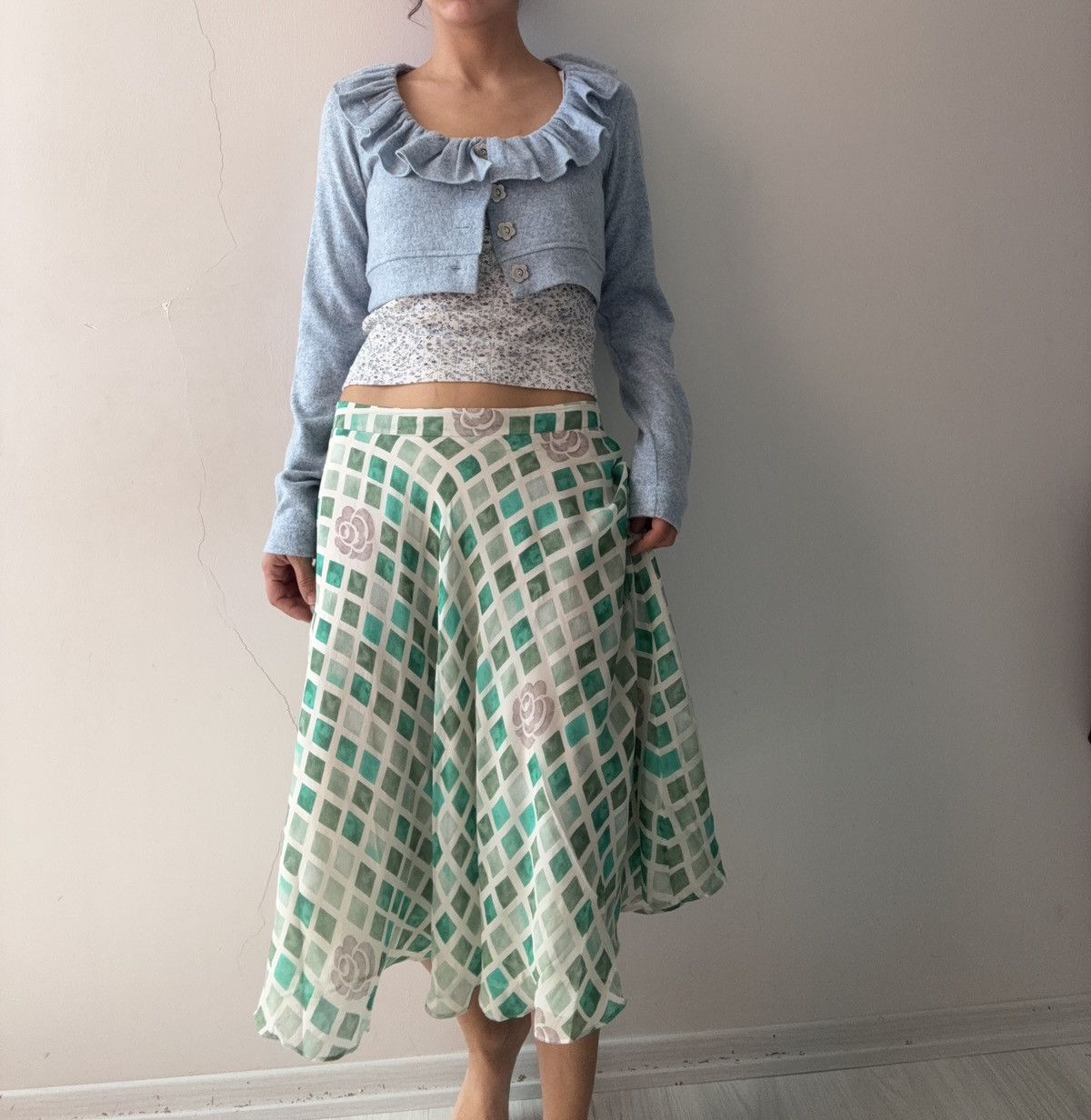 Vintage Beymen silk skirt Size 26" / US 2 / IT 38 - 2 Thumbnail