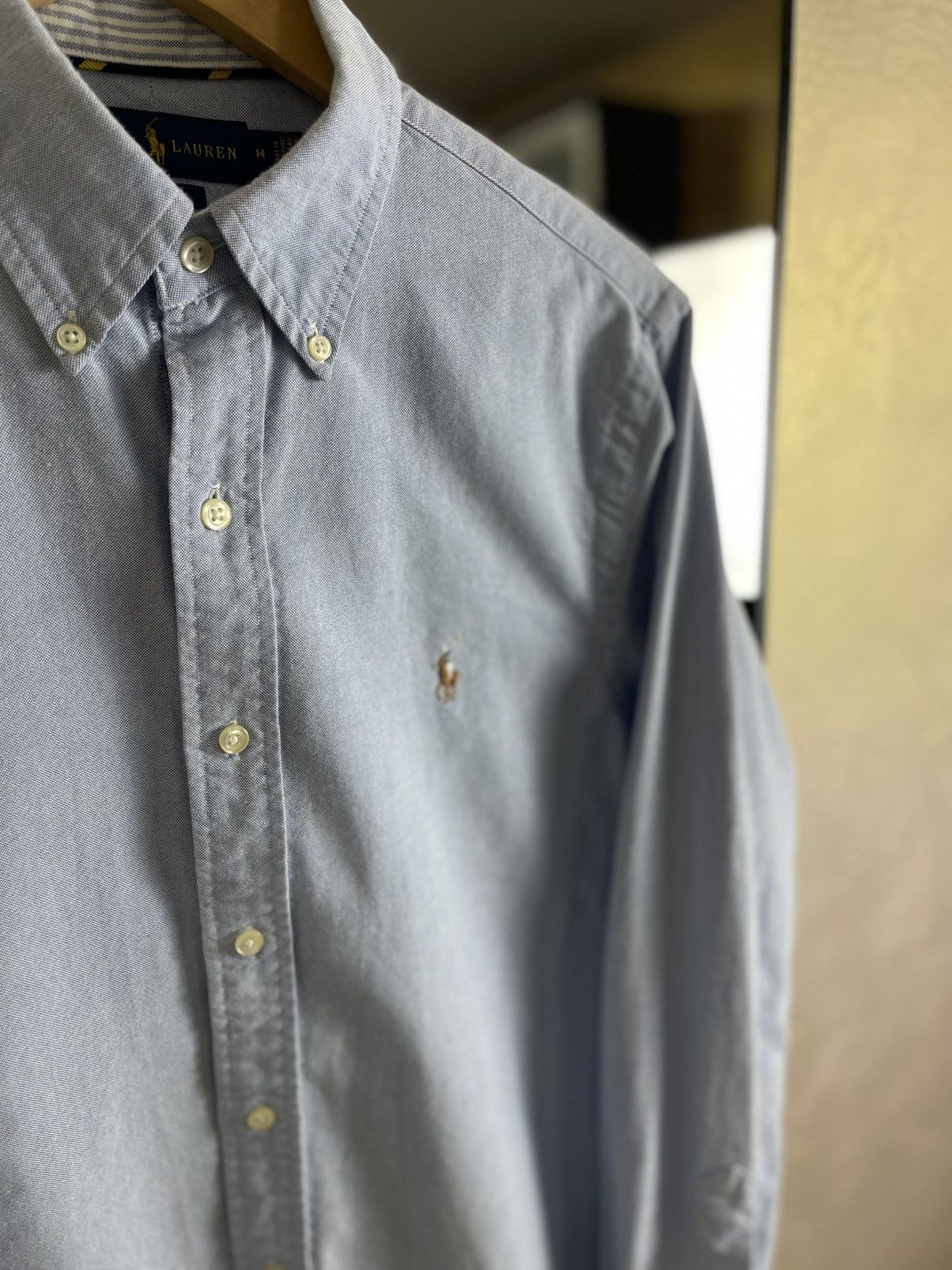 Polo Ralph Lauren Ralph Lauren Slim Fit Oxford Shirt – Premium Blue Marl Size US M / EU 48-50 / 2 - 3 Thumbnail