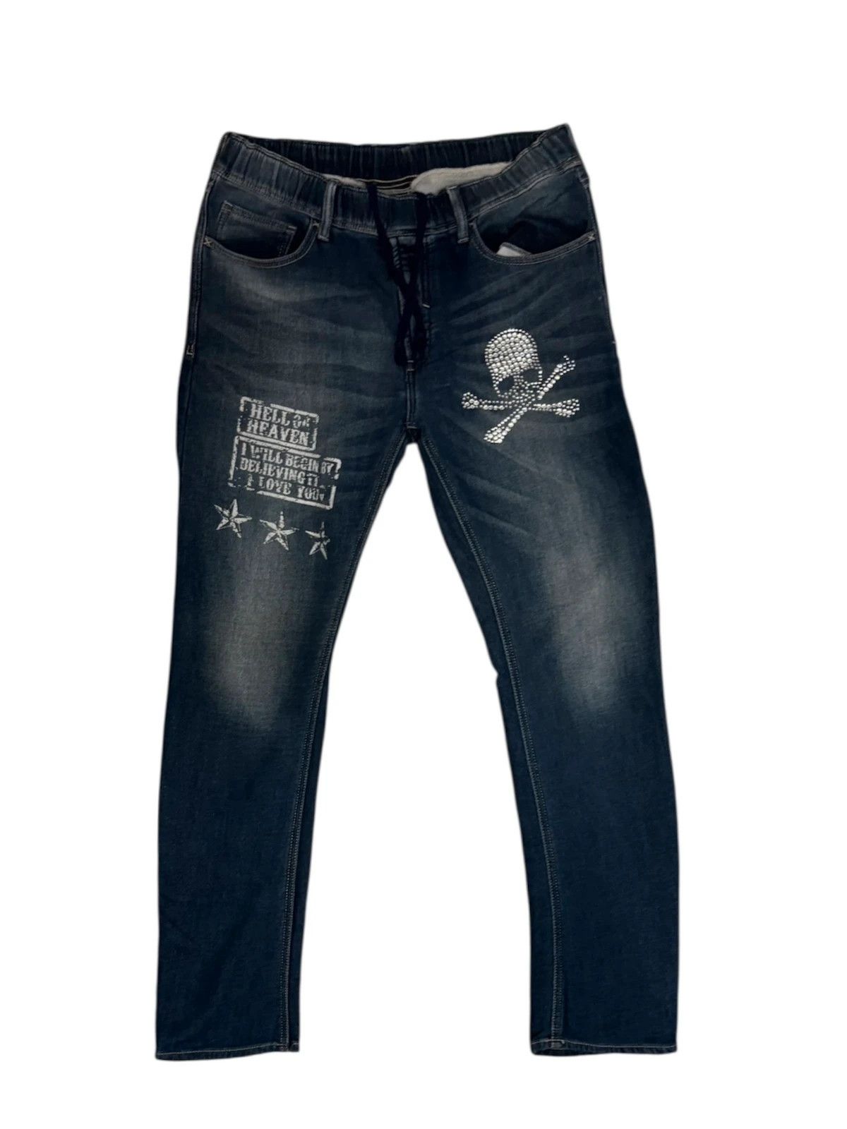 Roen Japanese Brand blue jean style sweatpants Size US 33 - 1 Thumbnail