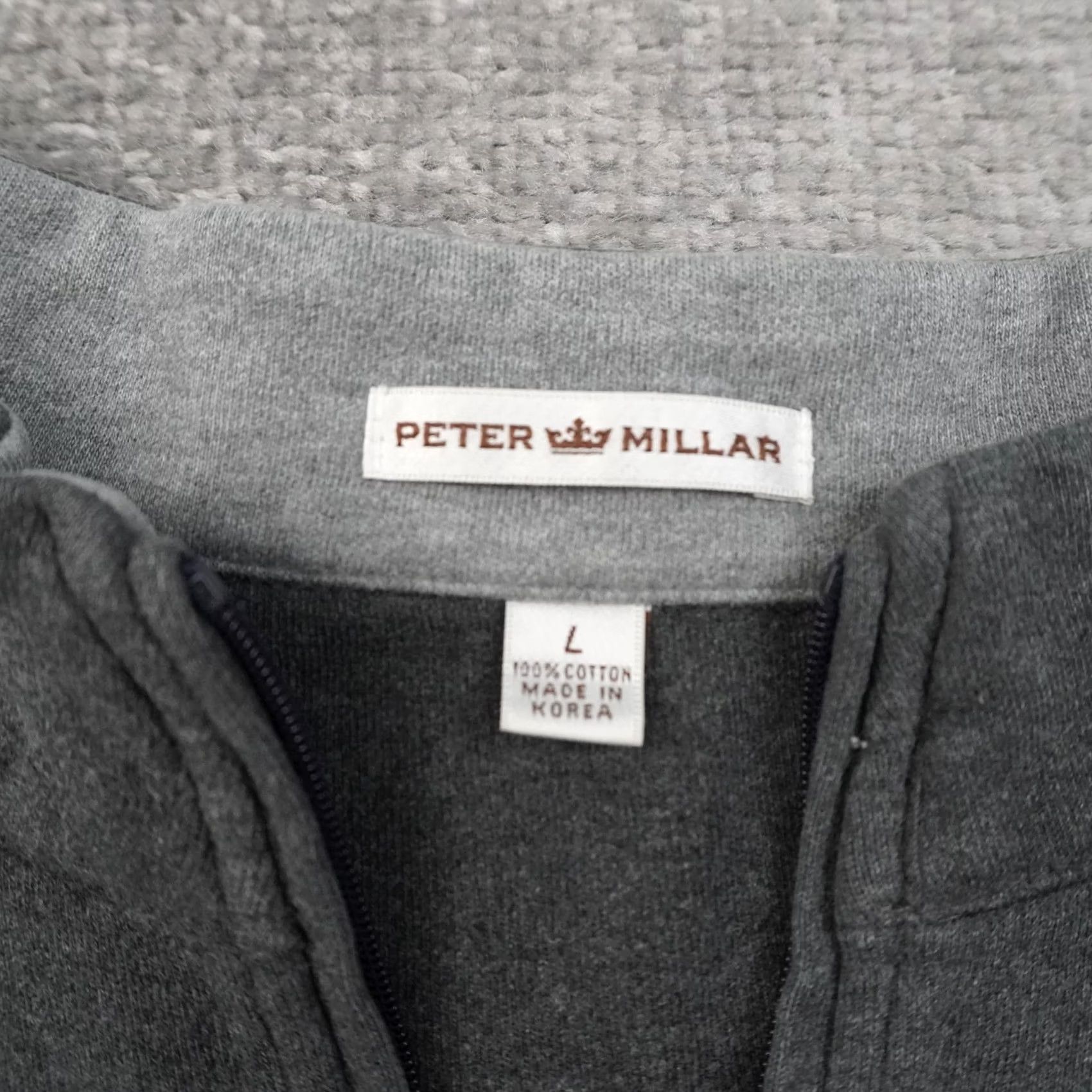 Peter Millar Peter Millar Cotton 1/4 Zip Mens Large Gray Long Sleeve Pullover Sweatshirt Vintage Size US L / EU 52-54 / 3 - 5 Thumbnail
