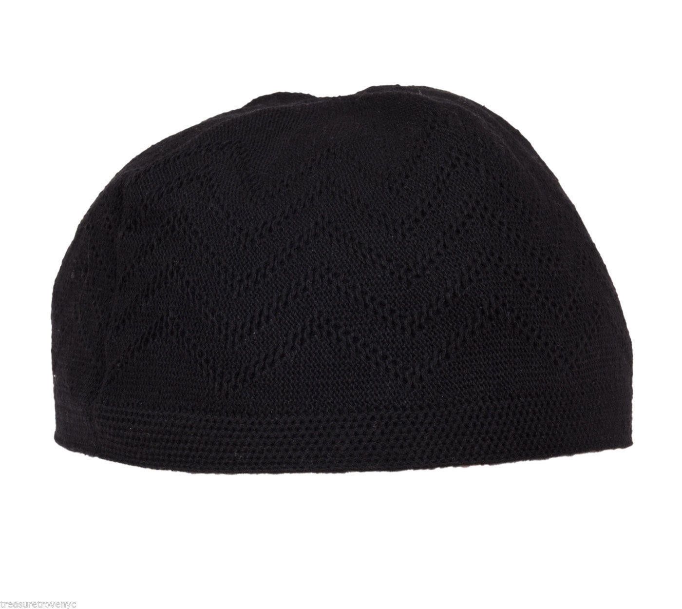 Designer Black Kippa Israel Yarmulke Cap Hat Size ONE SIZE - 1 Thumbnail