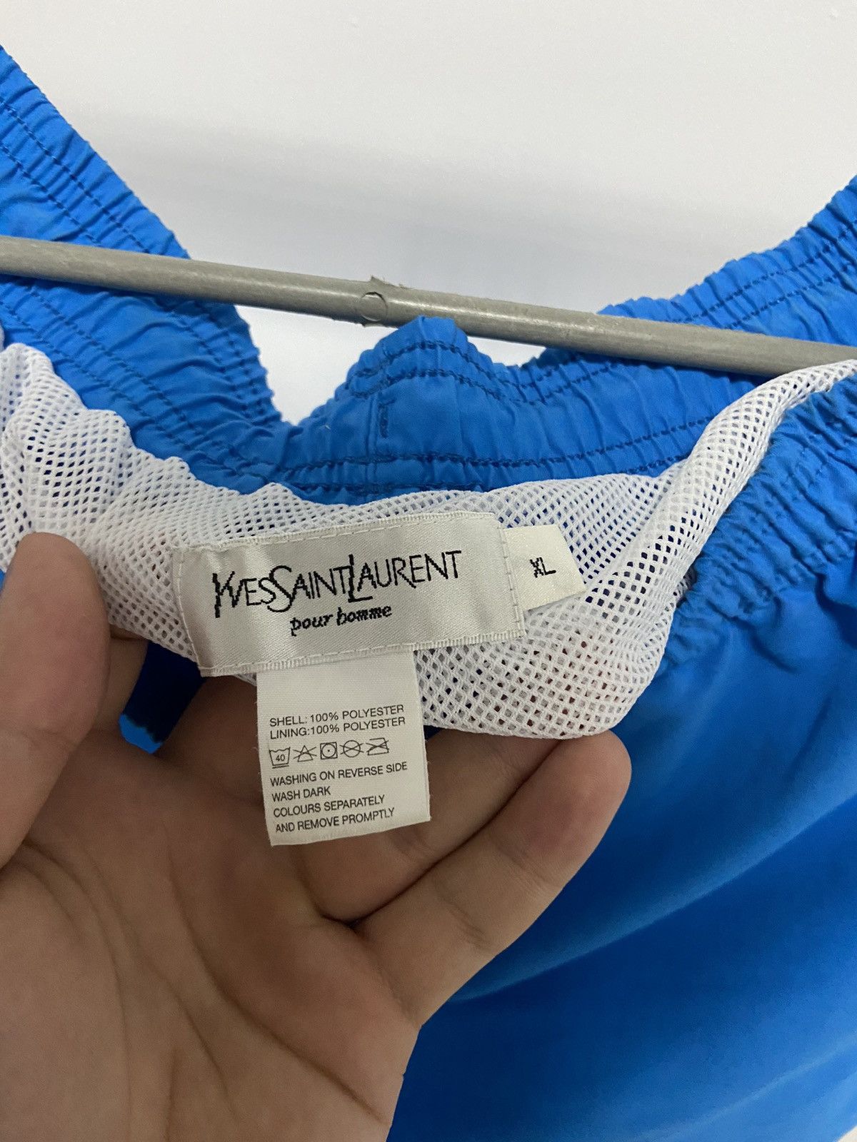 Vintage × Yves Saint Laurent Yves Saint Laurent Shorts Vintage Small Logo YSL Nylon Size US 36 / EU 52 - 5 Thumbnail