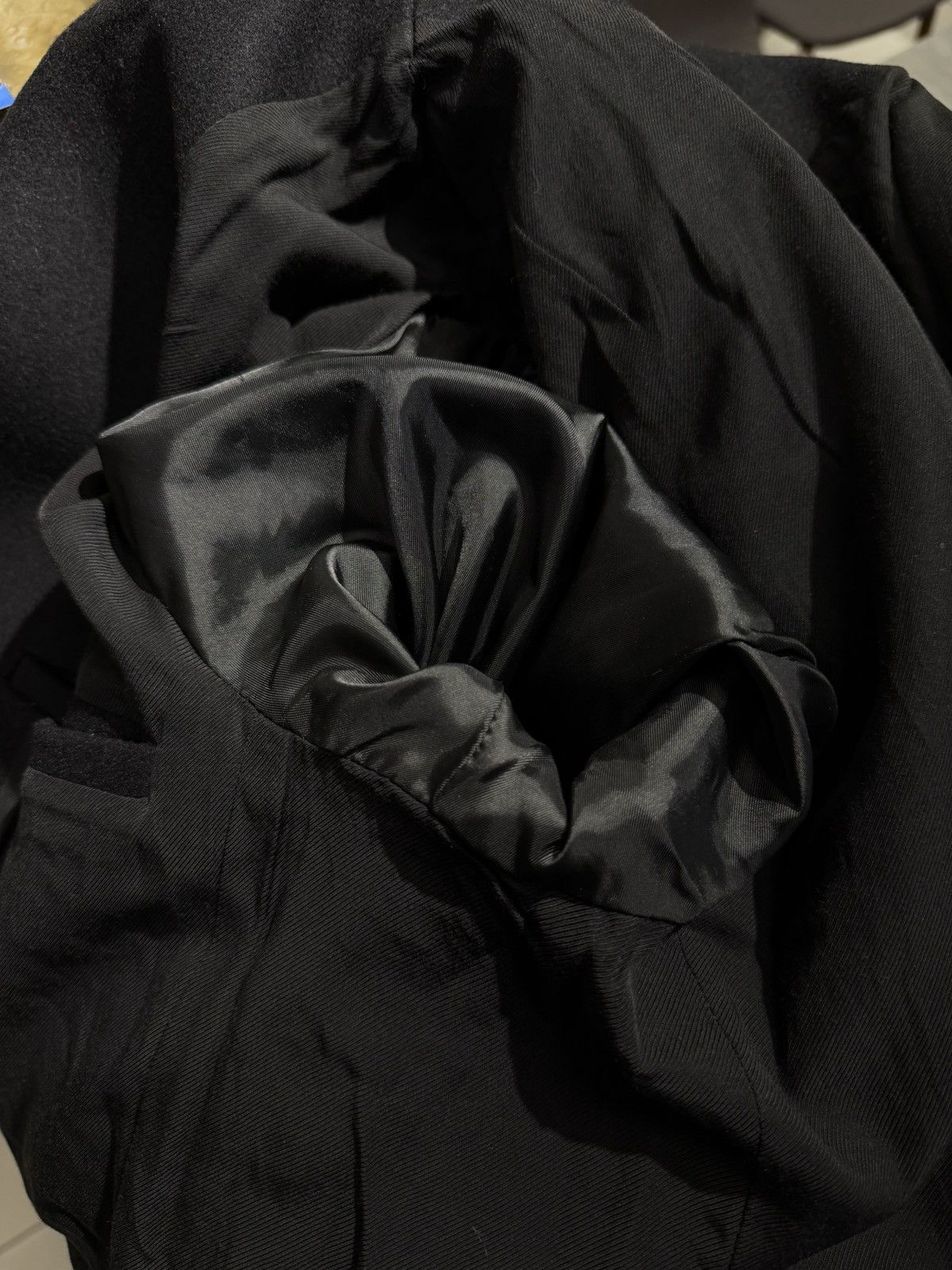 Allsaints AllSaints Felix Double Breasted Lamb Leather Trim Peacoat Size US L / EU 52-54 / 3 - 19 Thumbnail