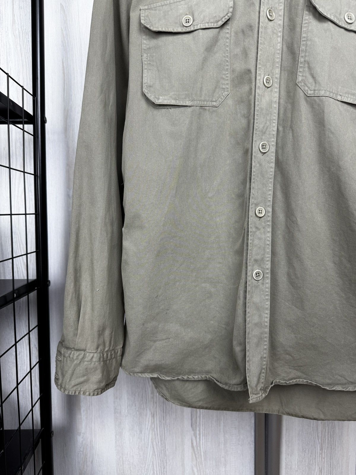 Belstaff Belstaff Mens Officer Shirt Sage Green Size US L / EU 52-54 / 3 - 4 Thumbnail