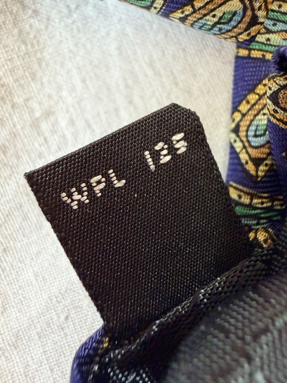 Christian Dior Monsieur Vtg Christian Dior Monsieur Silk Tie Purple Geometric 55" Size ONE SIZE - 14 Thumbnail