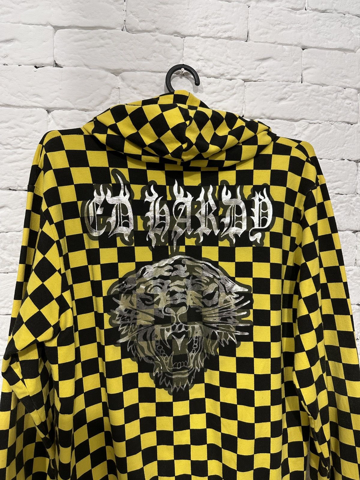 Ed Hardy Ed Hardy Tiger Checkered Hoodie SZ L fits like M USA Size US M / EU 48-50 / 2 - 9 Thumbnail
