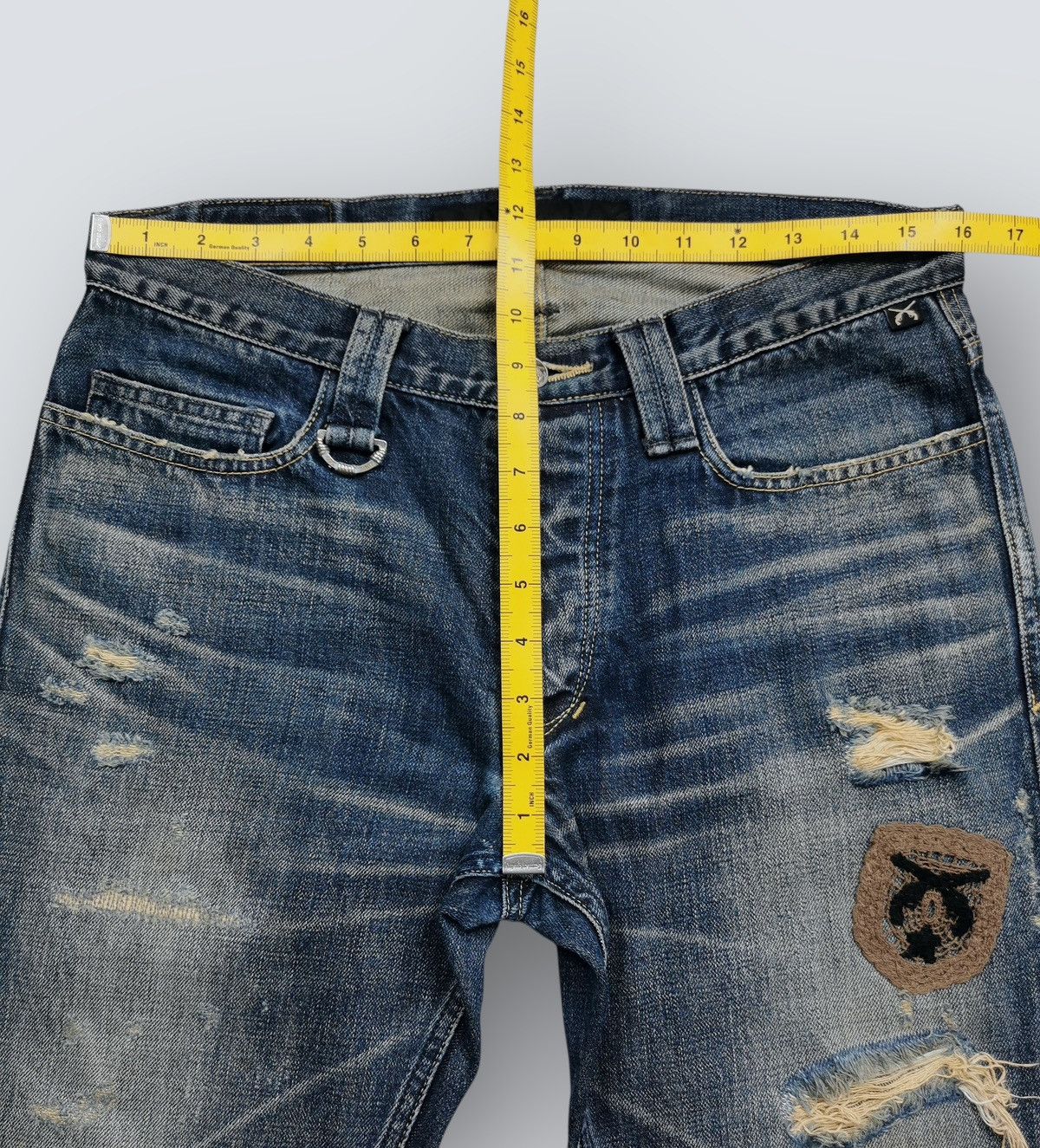 Mastermind Japan Mastermind Roarguns Roar Cross Guns Distressed Denim Jeans Size US 32 / EU 48 - 18 Thumbnail