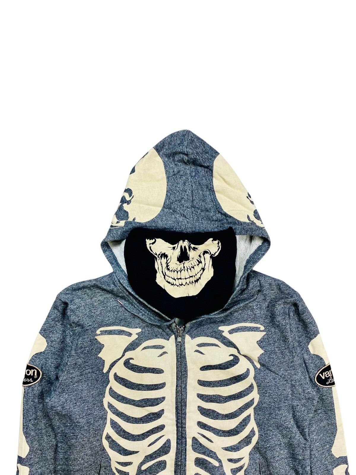 Vanson Leathers 2000s Vanson - Archive Masked Skeleton Zip Hoodie Size US XL / EU 56 / 4 - 8 Thumbnail