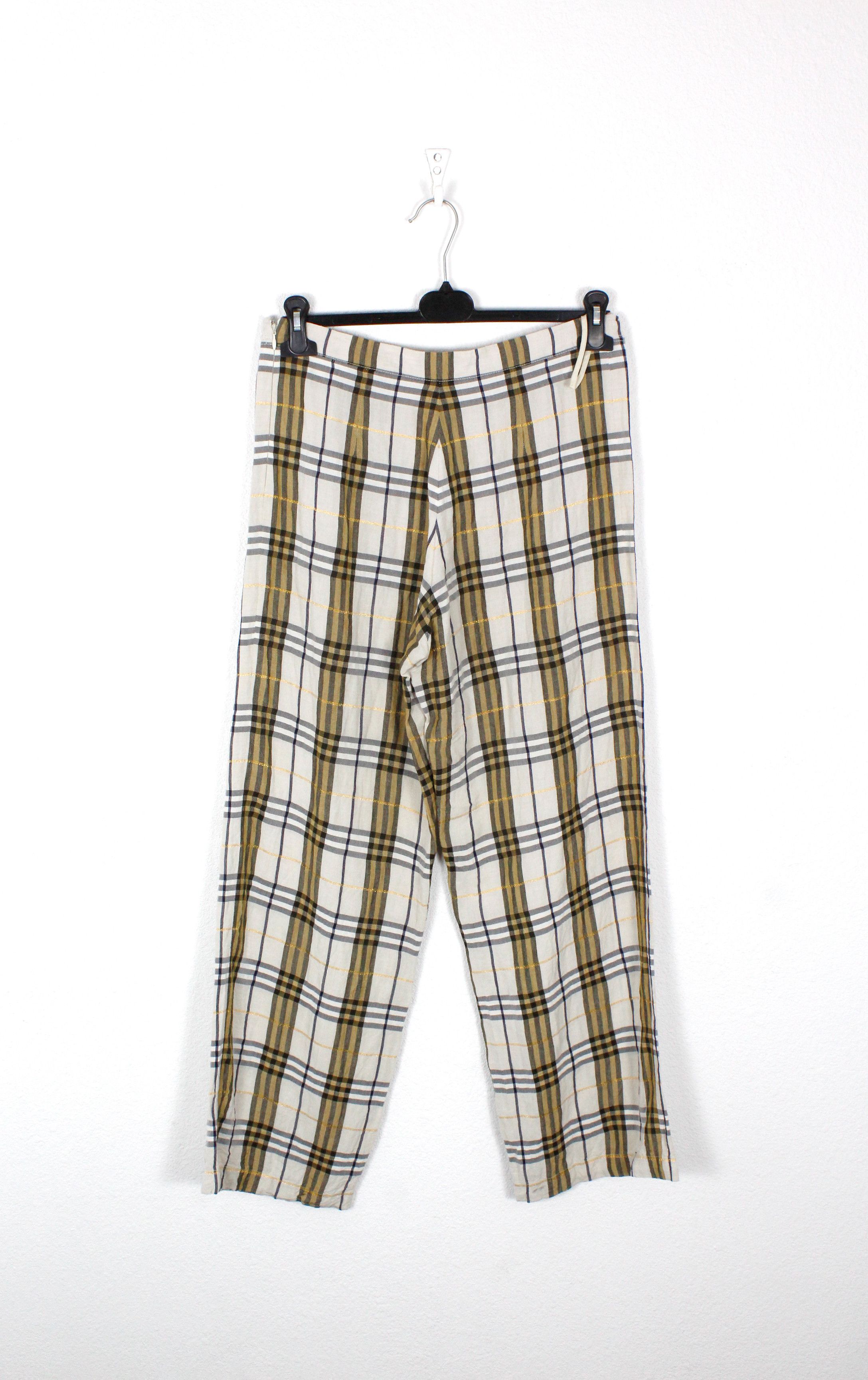 Burberry × Burberry Prorsum Burberry Nova Check Silk Viscose Pants Y2K Size 30" / US 8 / IT 44 - 3 Thumbnail