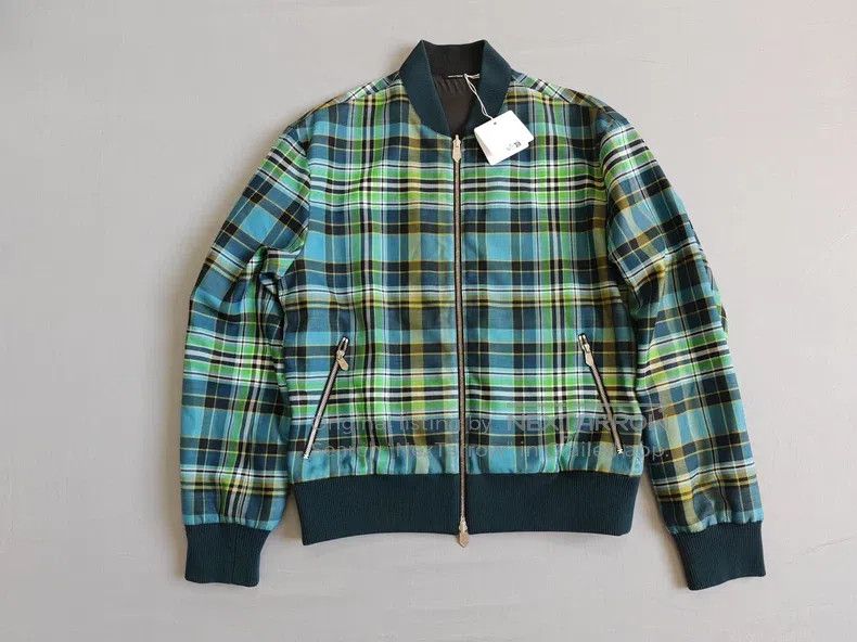 Hermes Hermes Two-Tone Plaid and Nylon Olive Green Loose Fit Jack Size US M / EU 48-50 / 2 - 1 Thumbnail