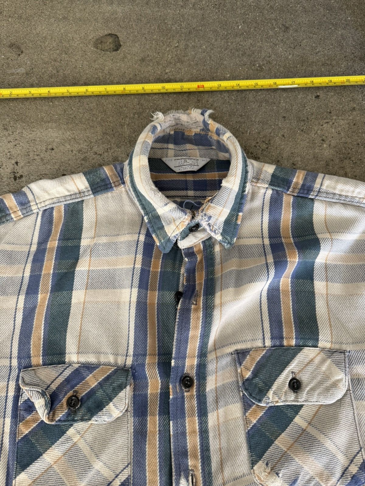 Vintage 1950s-60s Distressed Button Up Size US XL / EU 56 / 4 - 4 Thumbnail