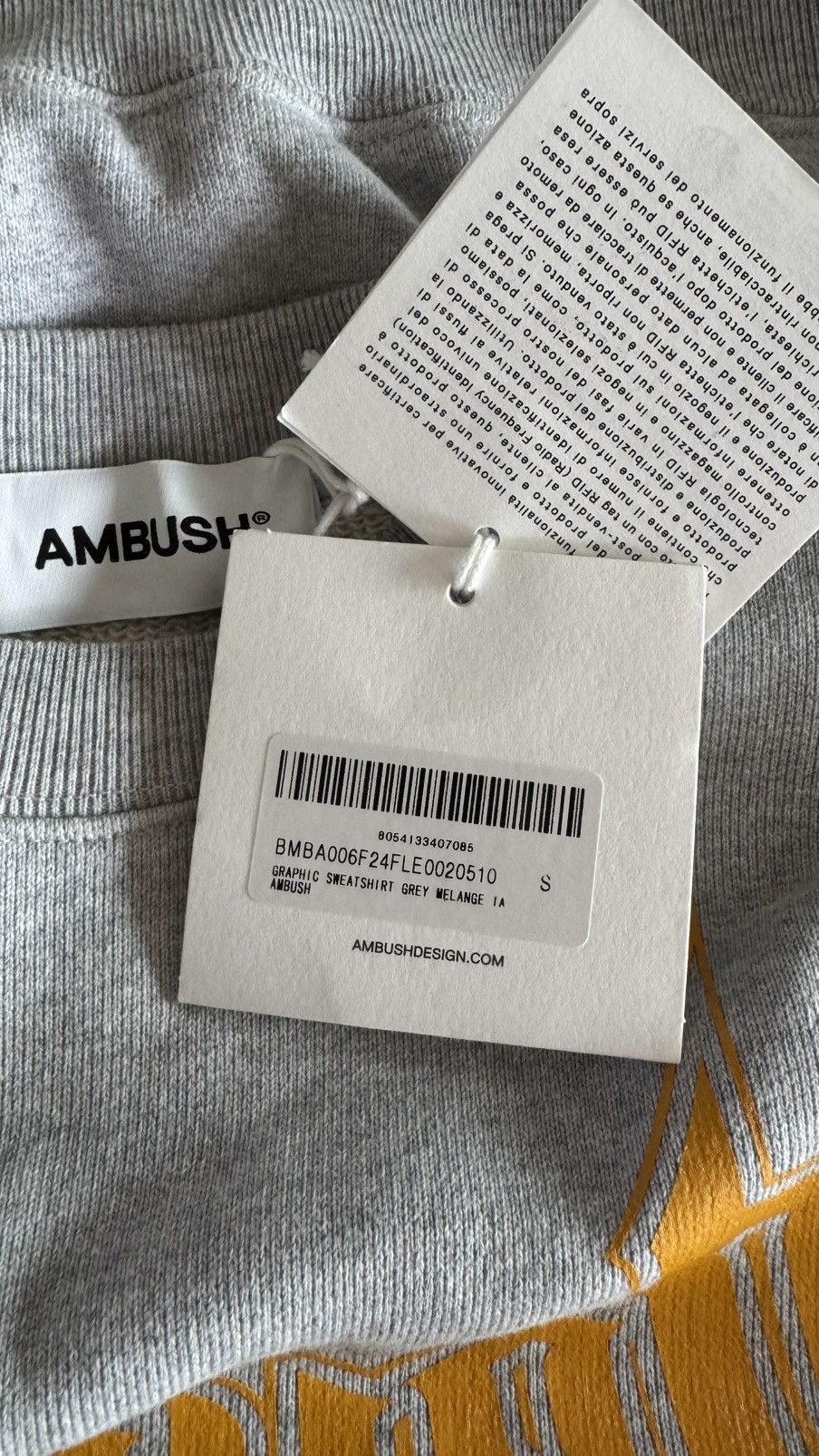 Ambush Design Ambush sweatshirt new with tags S M L grey Size US S / EU 44-46 / 1 - 8 Thumbnail
