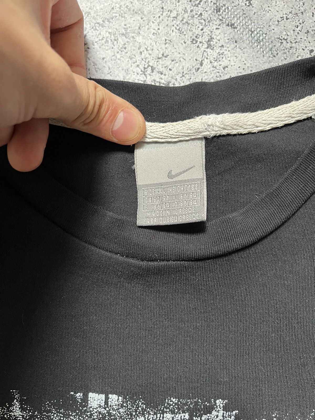 Nike × Vintage Vintage Nike Big Logo T-shirt Black Tee Y2K USA TN Drill Size US XL / EU 56 / 4 - 3 Thumbnail