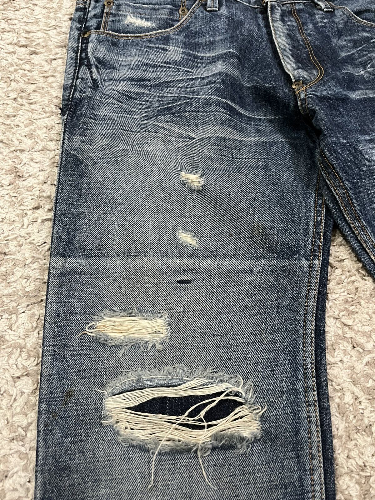 If Six Was Nine 🔥🔥 LUI’S JAPAN SKINNY PUNK DISTRESSED JEANS Size US 30 / EU 46 - 4 Thumbnail